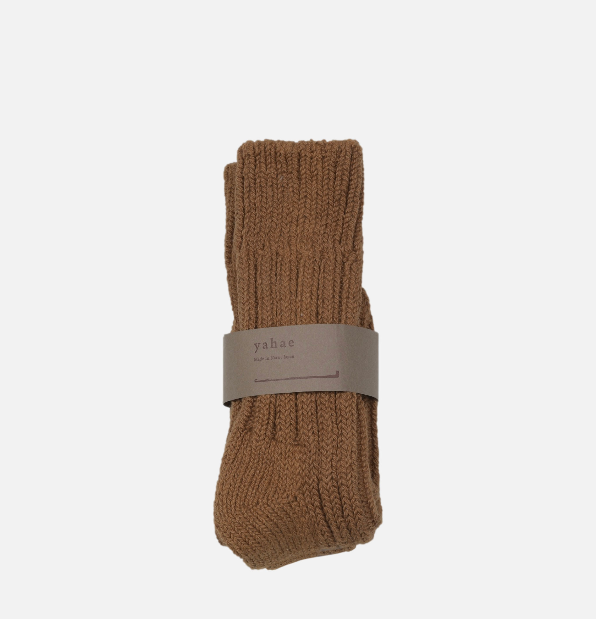 YAHAE JAPAN Bentley Row Gauge Socks Brown