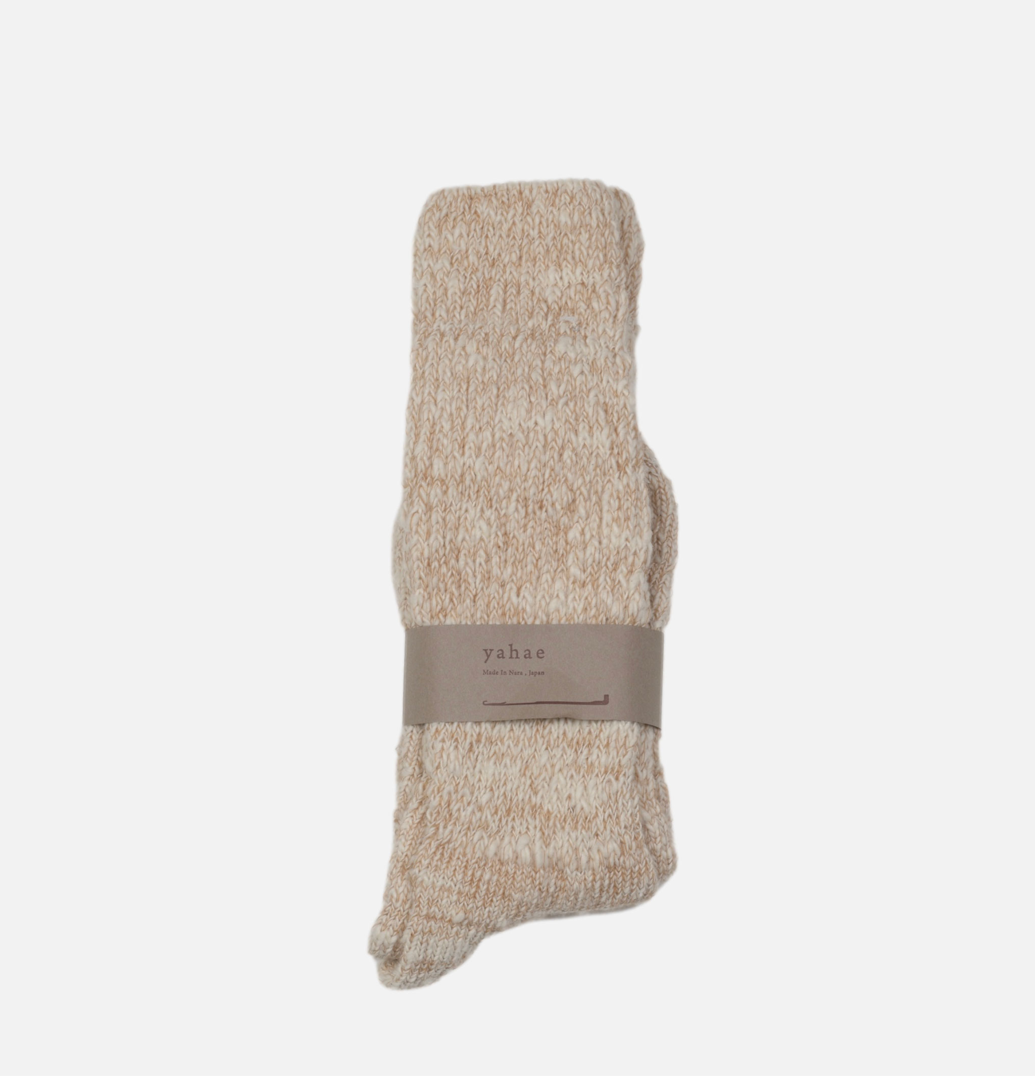 Chaussettes Yahae Japan Garabou Brown.