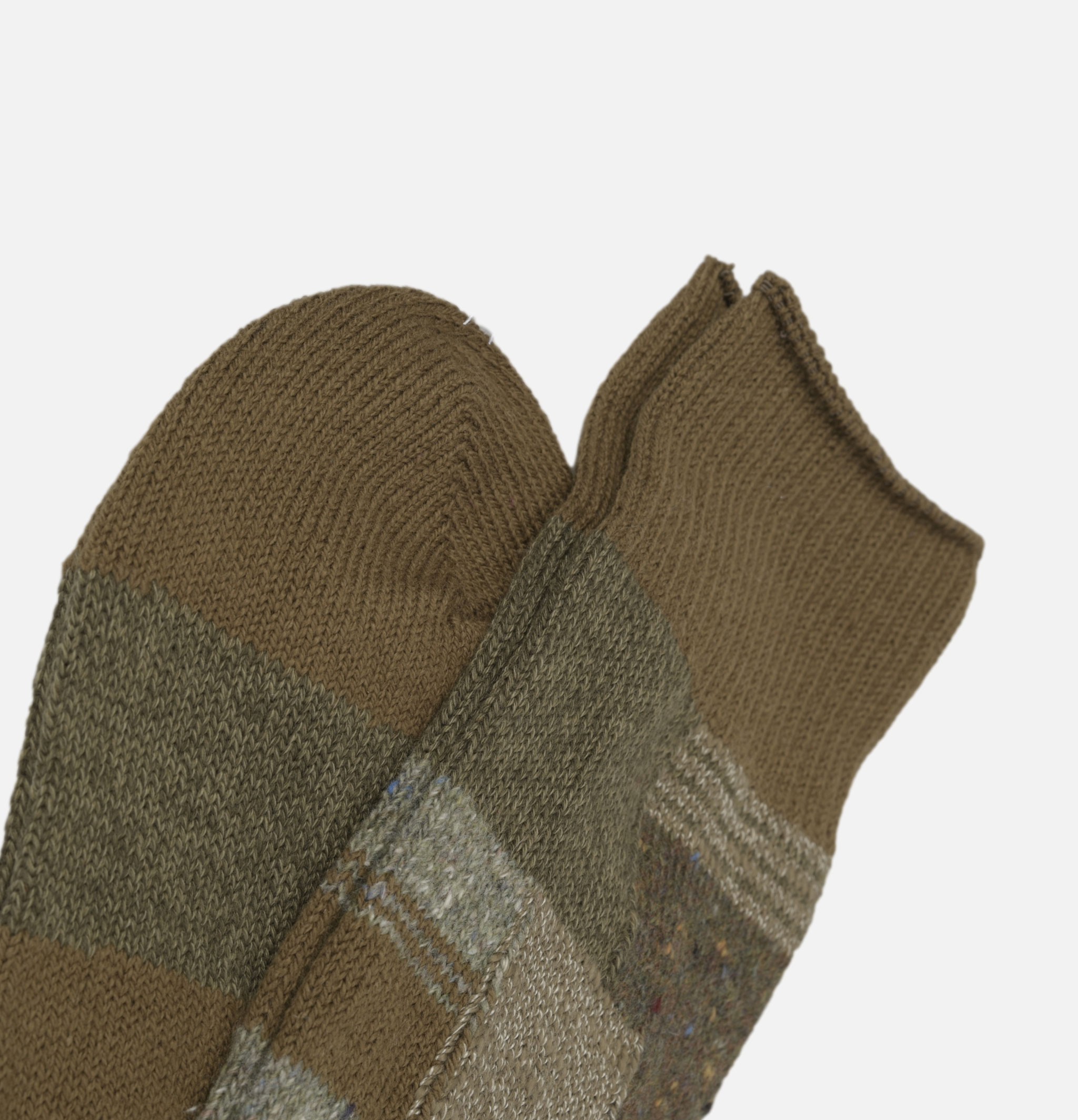 Anonymous Ism Olive patchwork socks