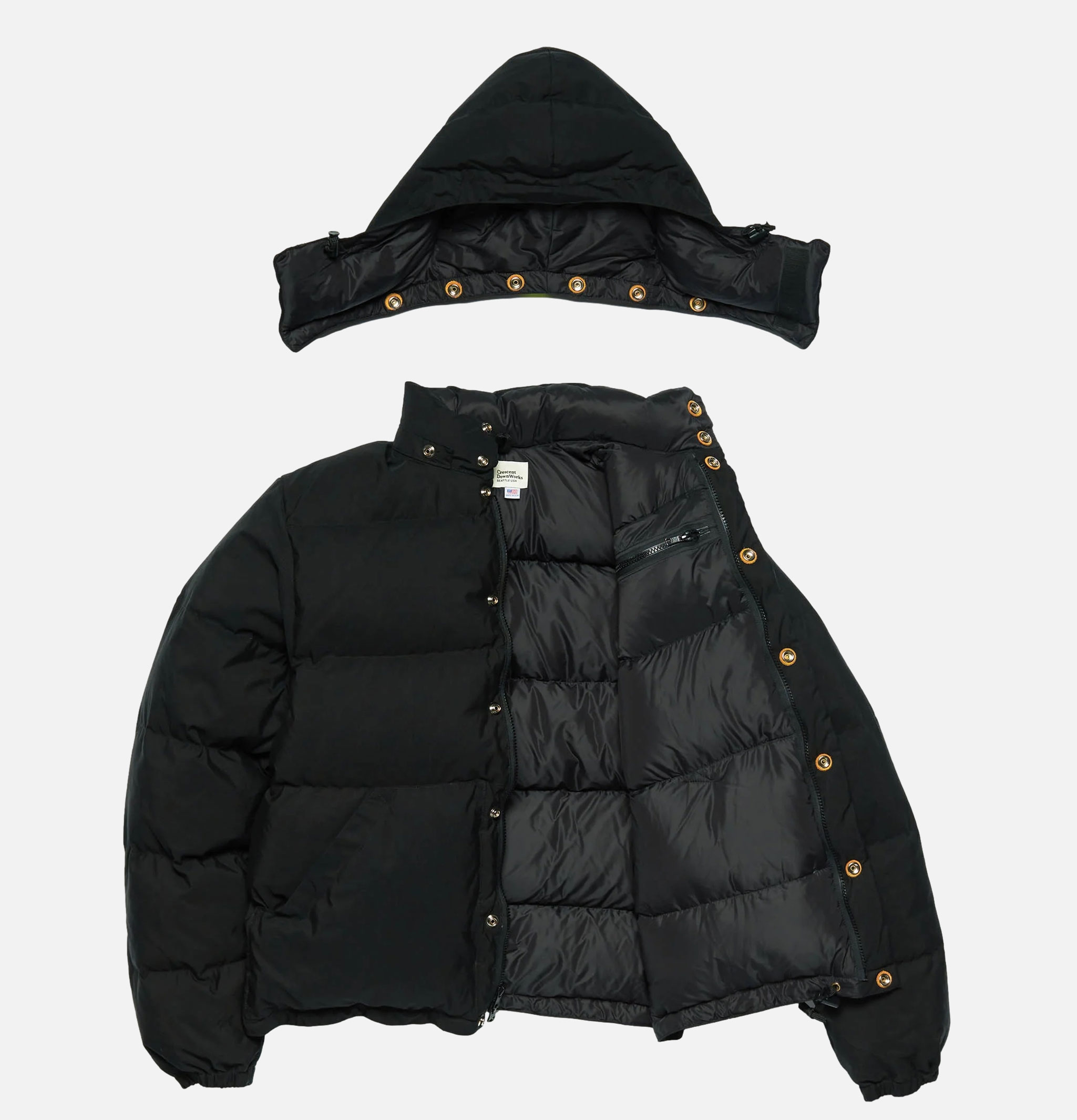 Crescent Down Works Black jacket
