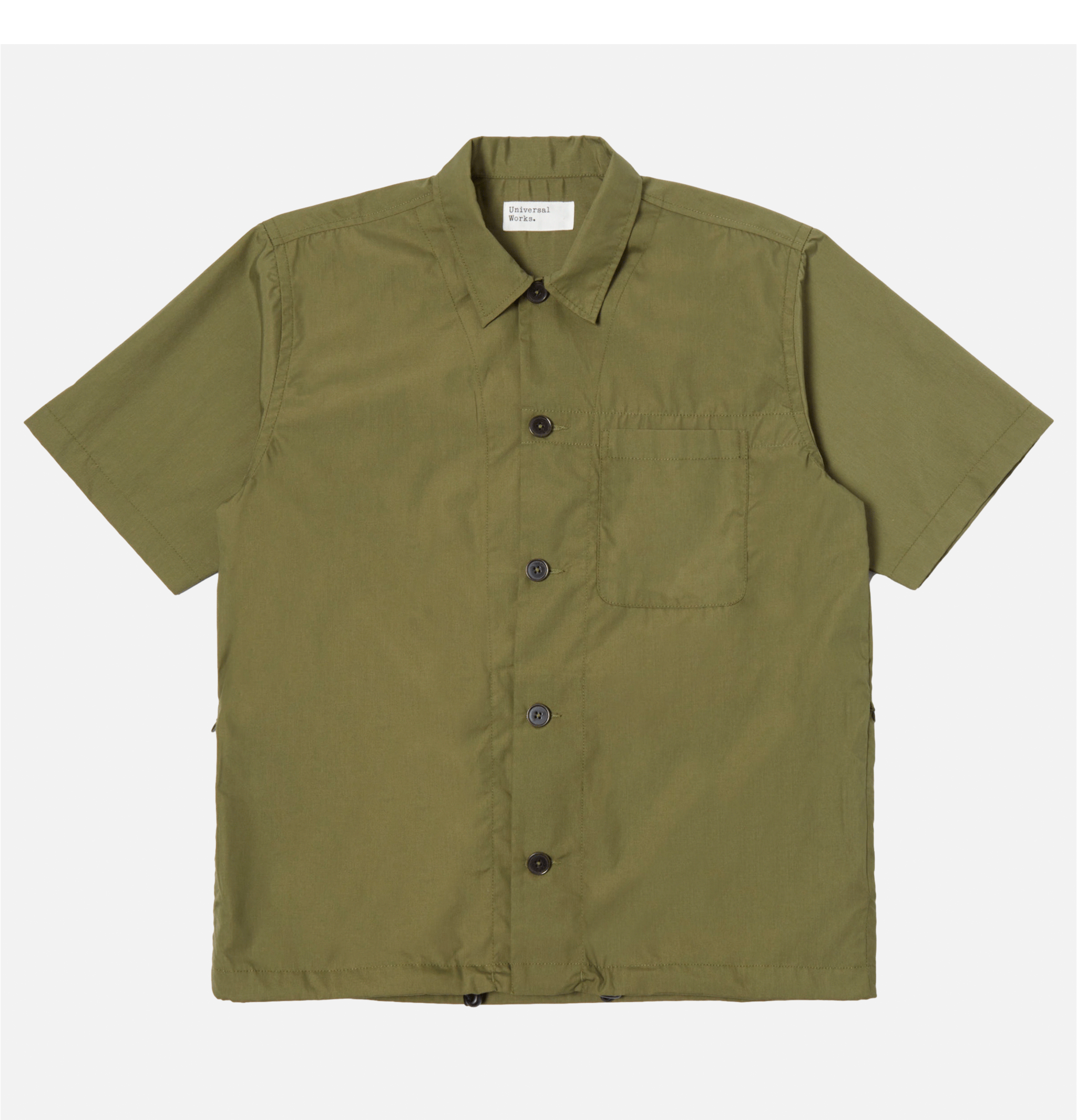 Universal Works - Tech overshirt in recycled polytech Olive Green