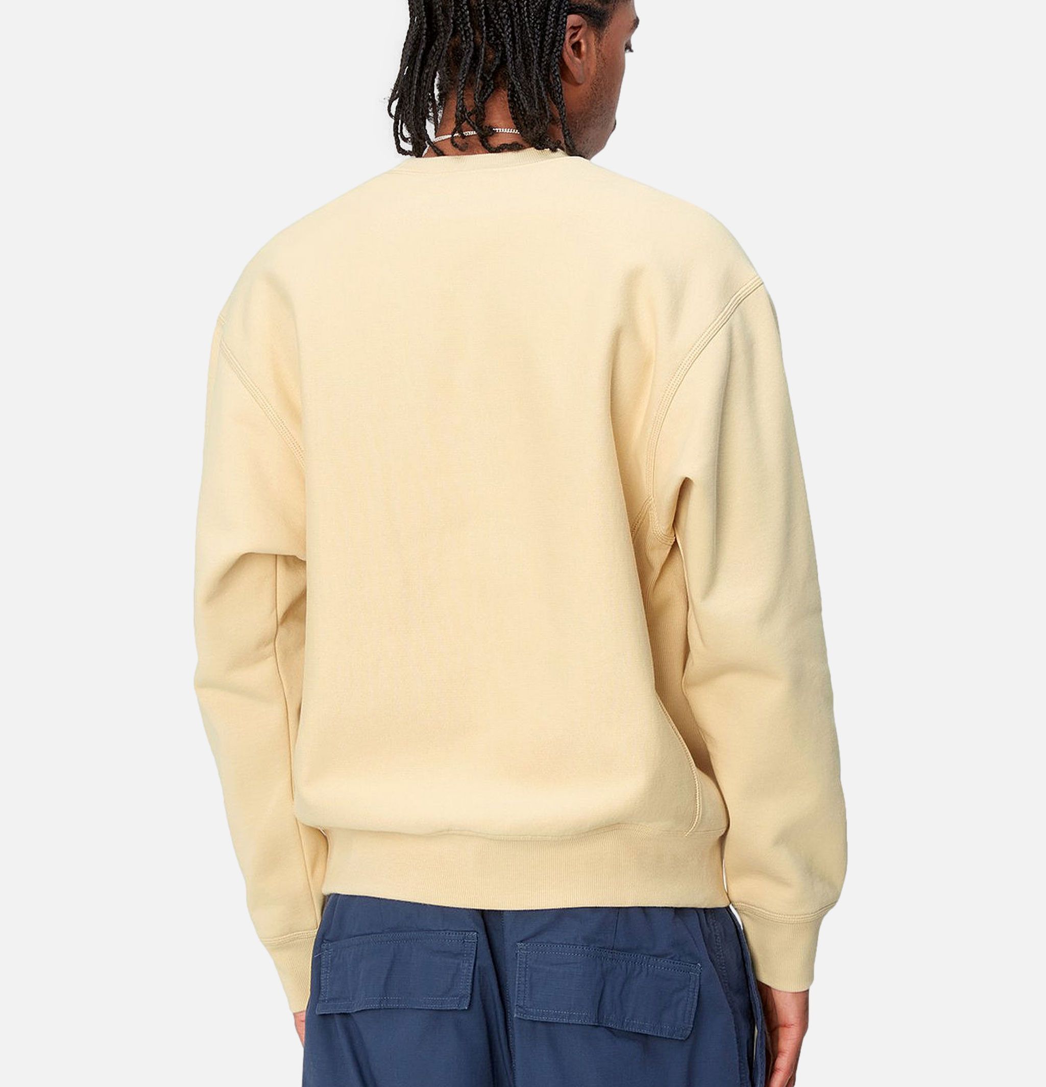 Sweat Carhartt American Script Rattan Beige