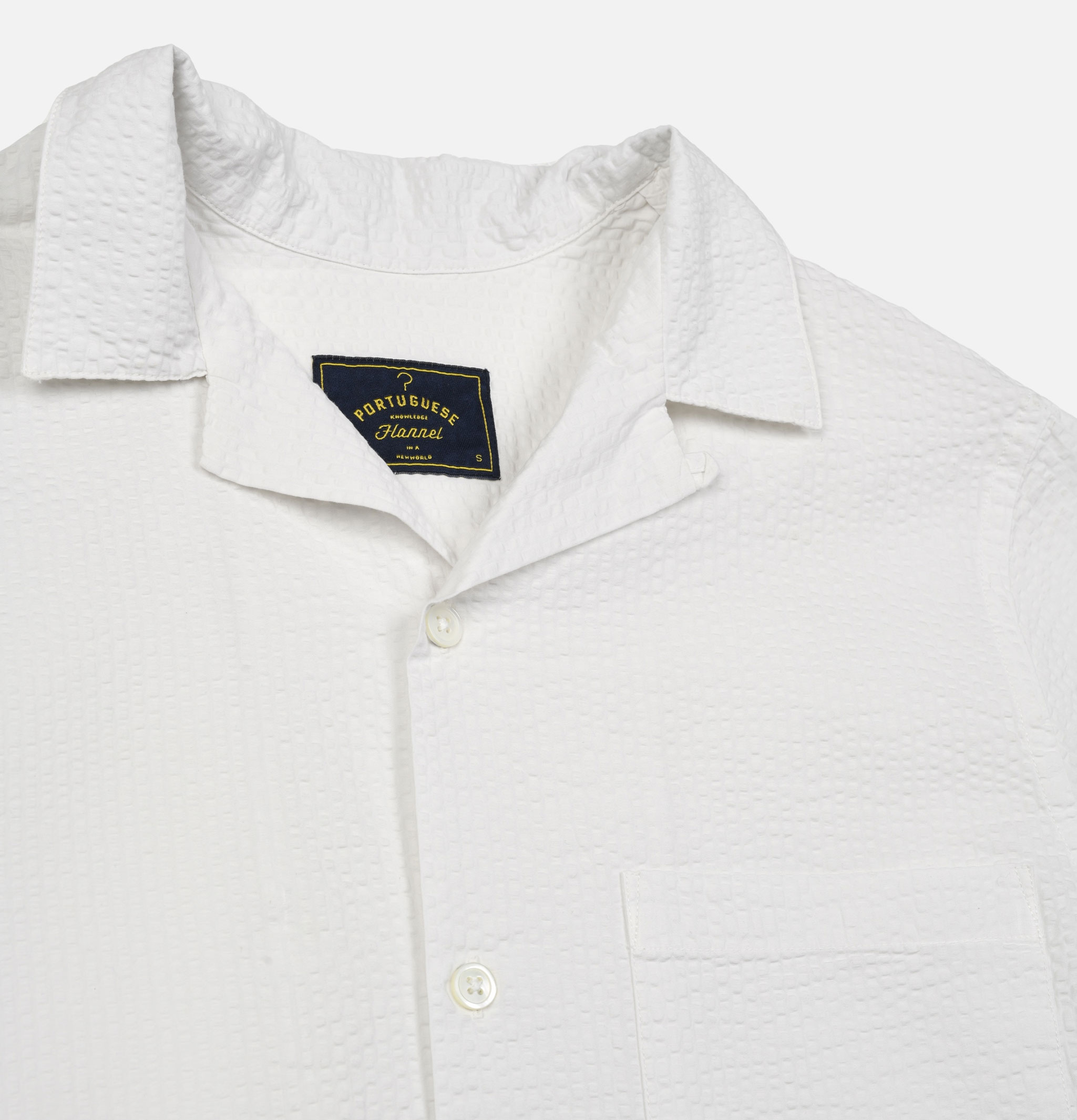 Portuguese Flannel Chemise Atlantico Camp Blanc