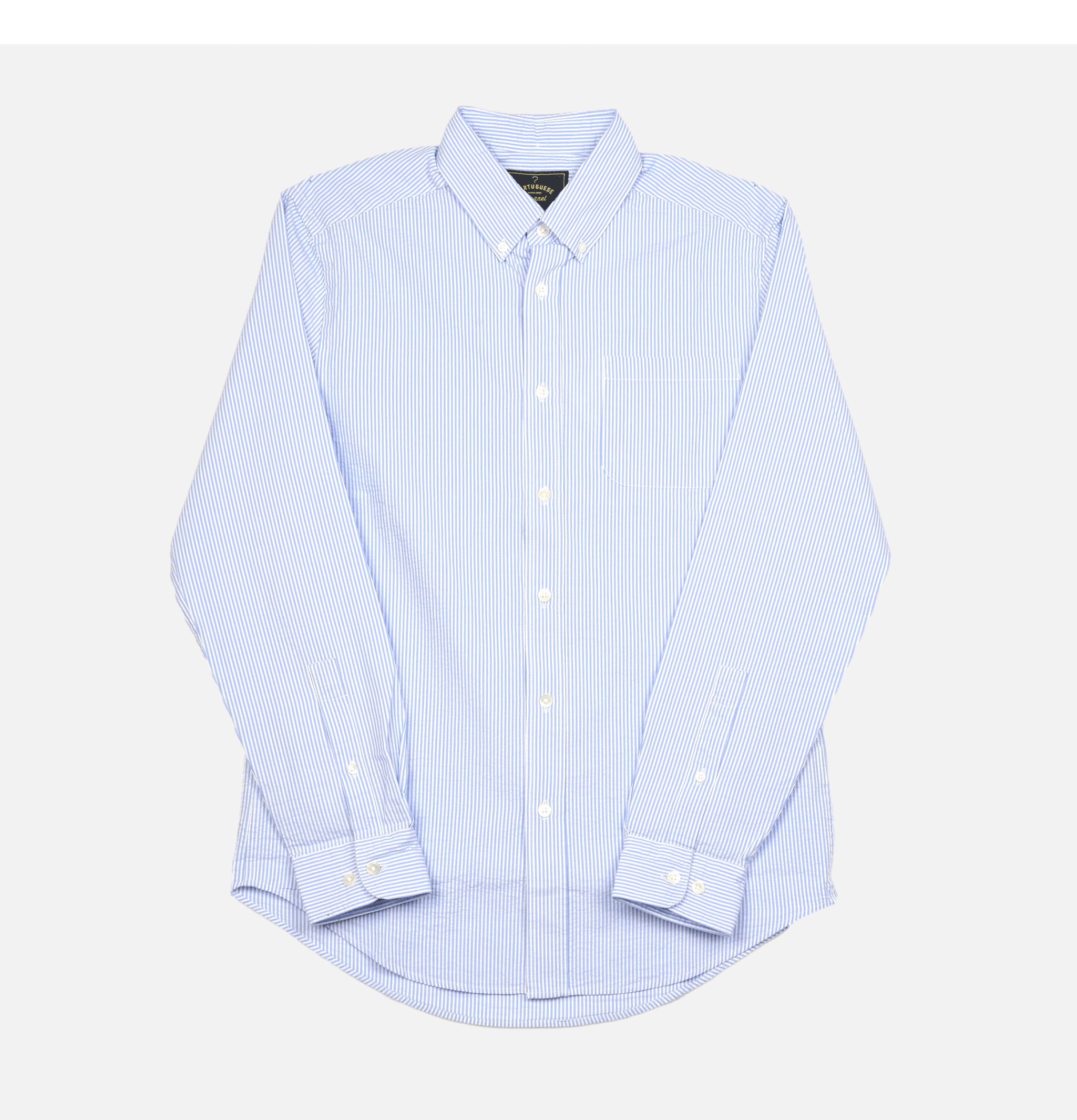 Portuguese Flannel Chemise Atlantico Stripe Bleu