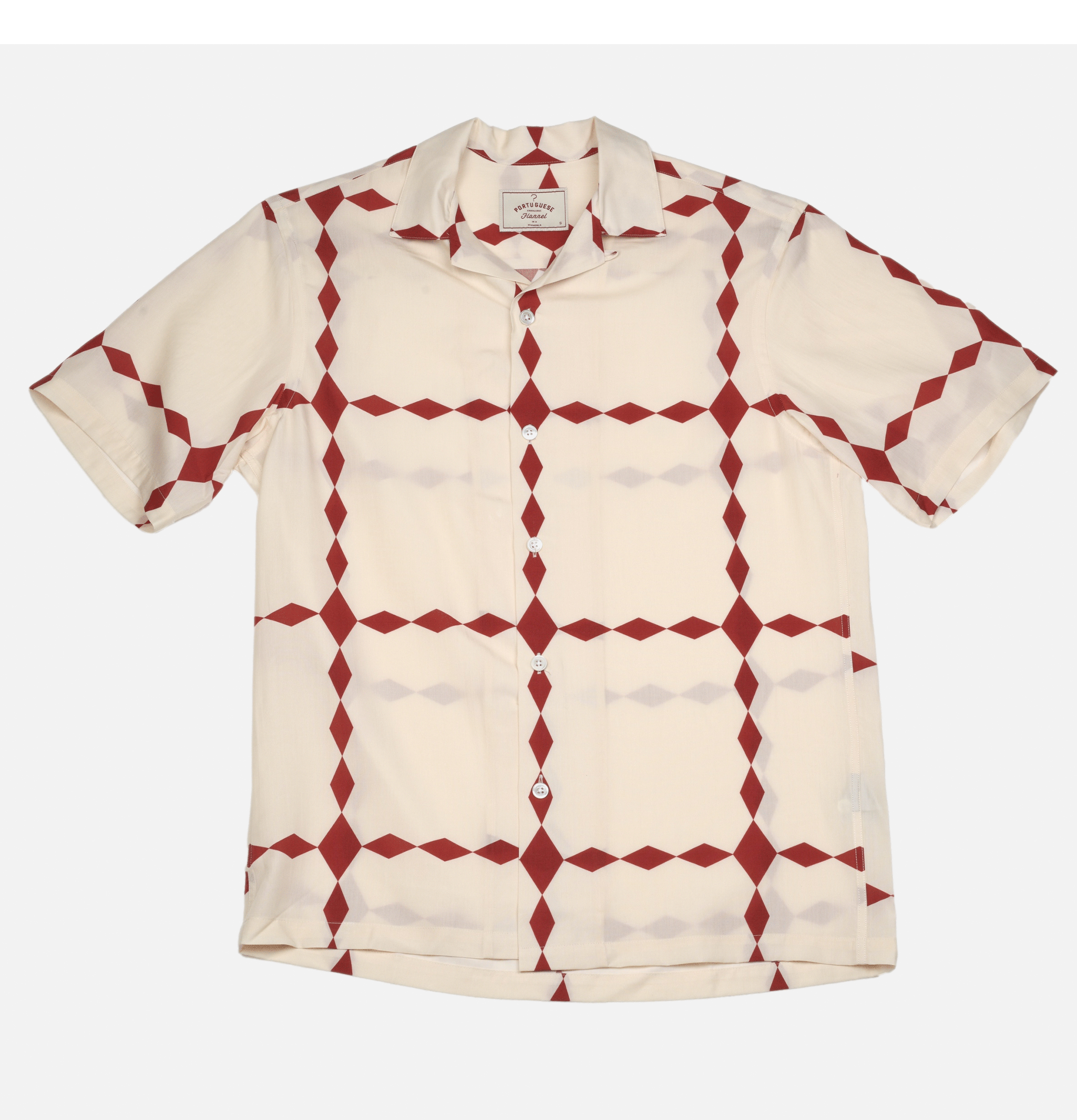 Portuguese Flannel Diamonds Ecru shirt