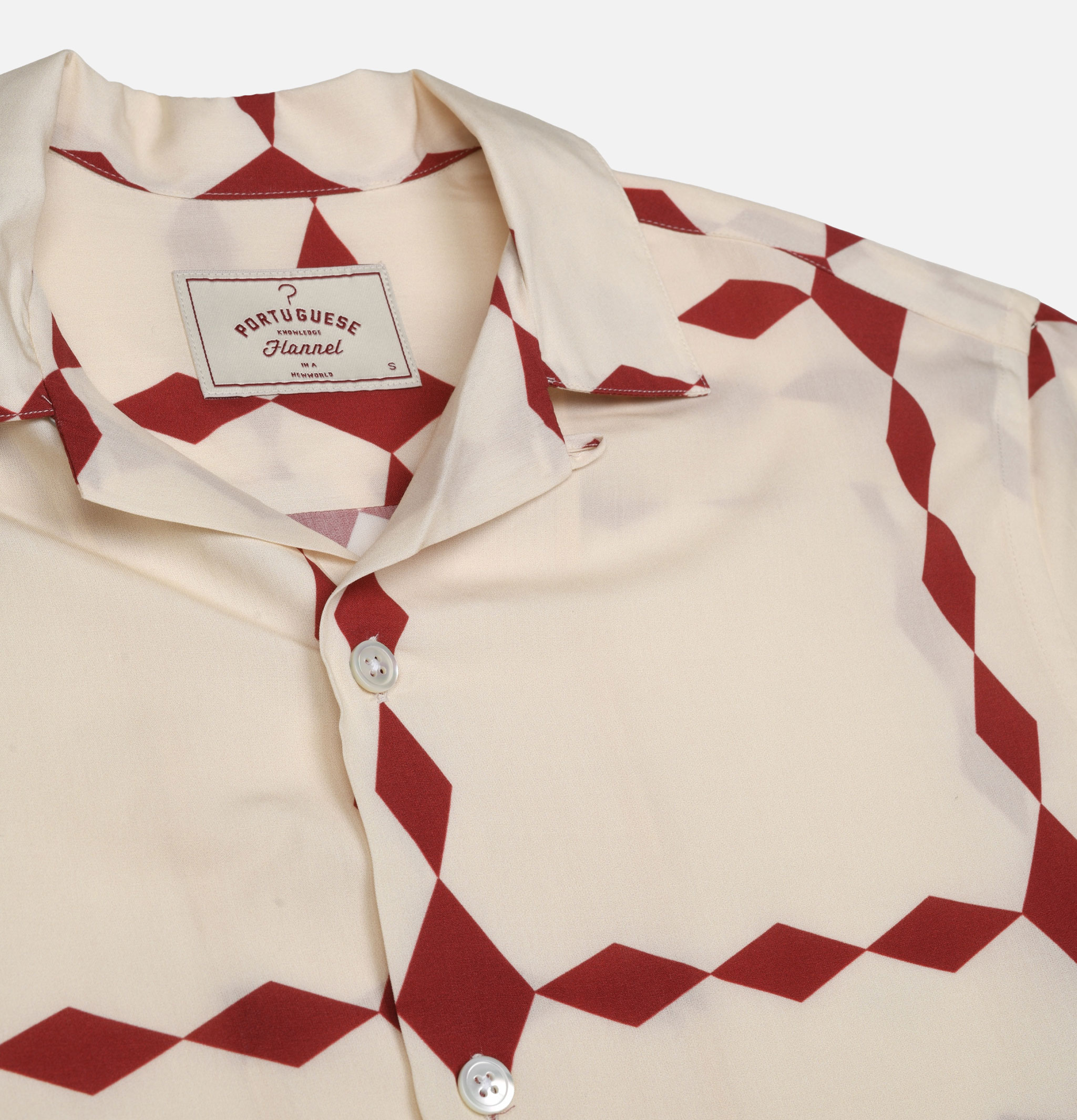 Portuguese Flannel Diamonds Ecru shirt