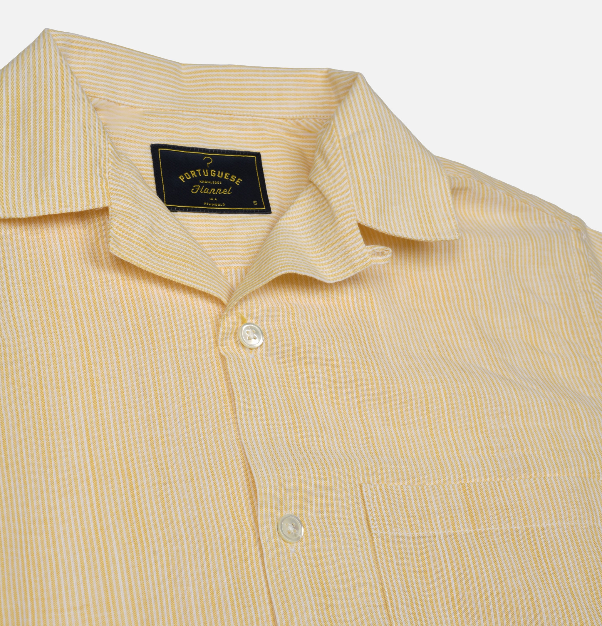 Portuguese Flannel Summer Blend Yellow shirt