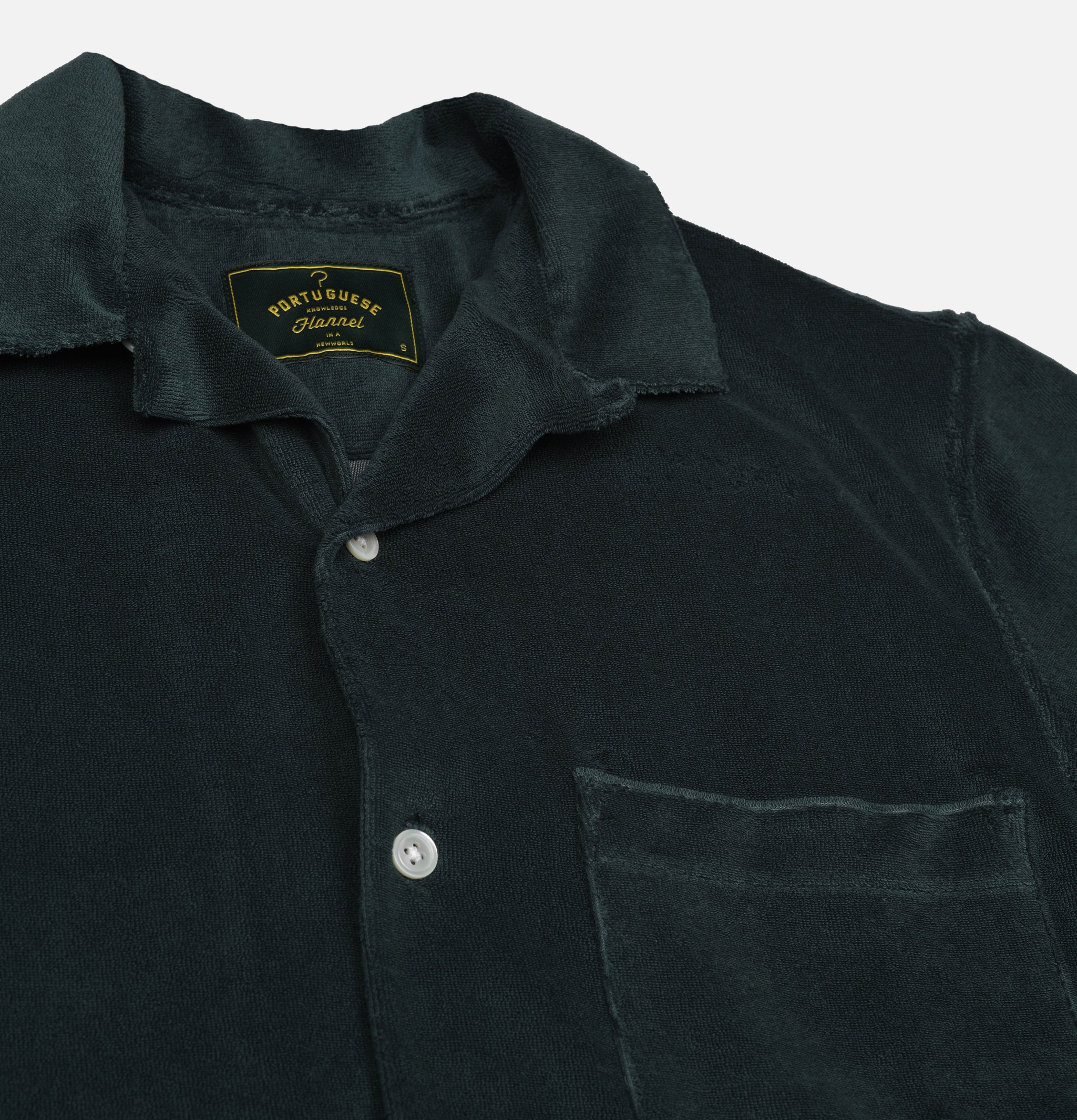 Portuguese Flannel Terry Green Shirt