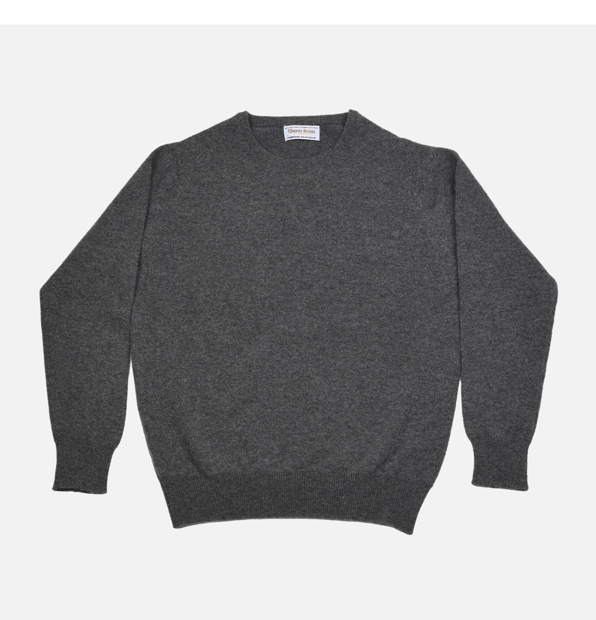 Pull William Lockie Col Rond Charcoal