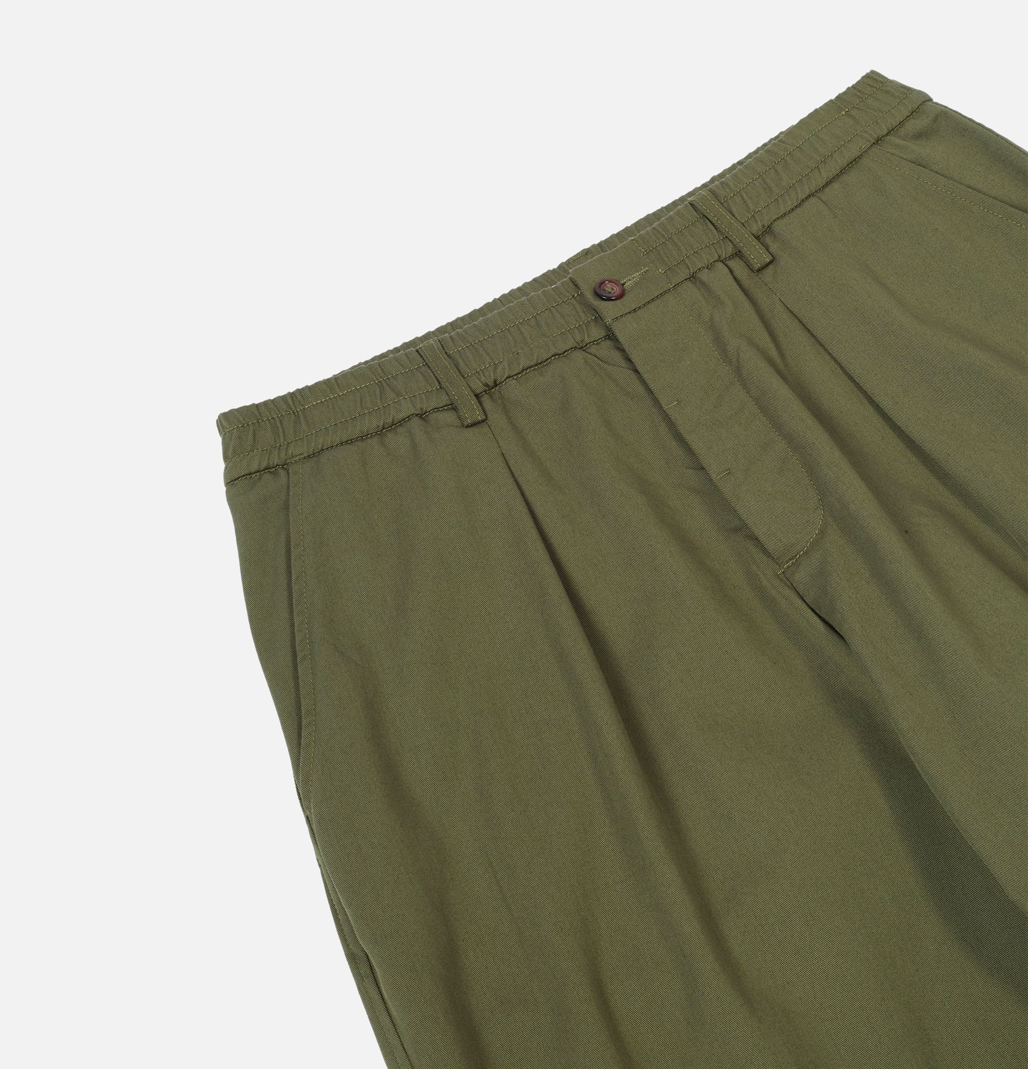 Universal Works Pleated Track Olive pants