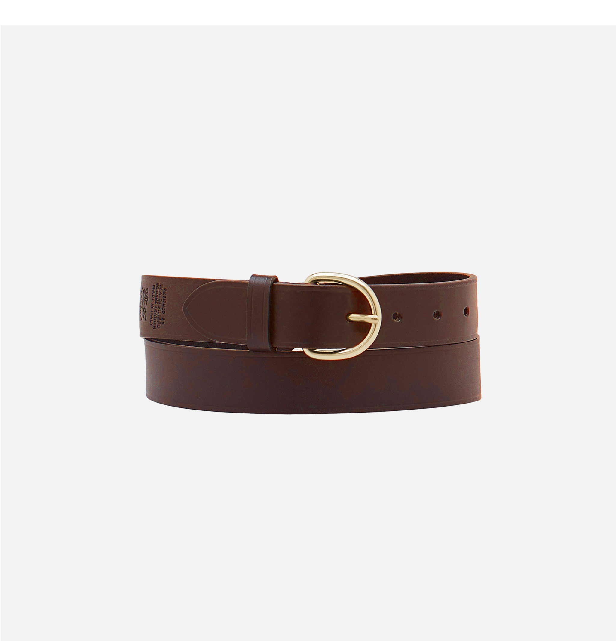 Ceinture Il Bisonte Cowhide Marron