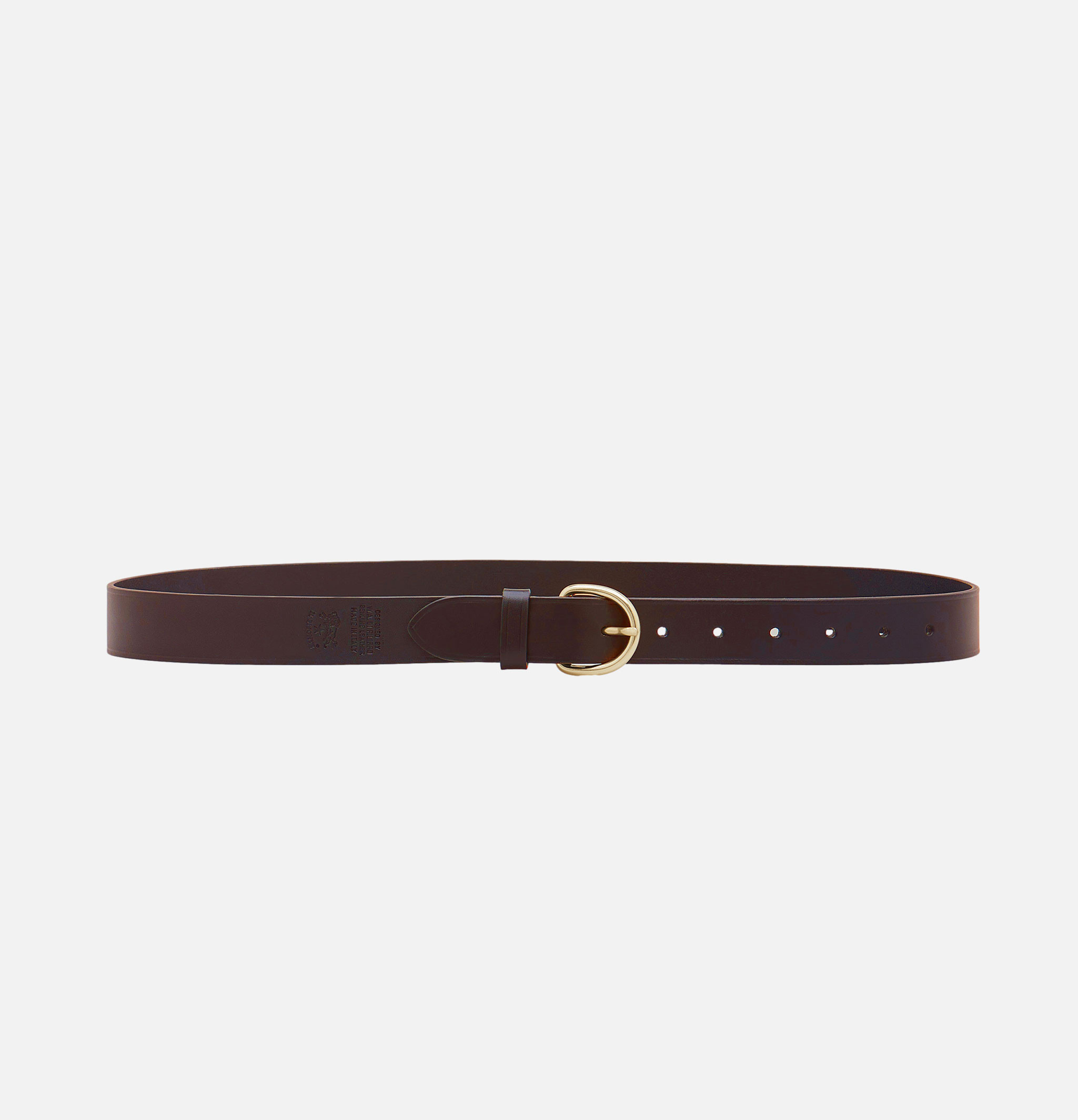 Il Bisonte Cowhide Belt Brown Arabica