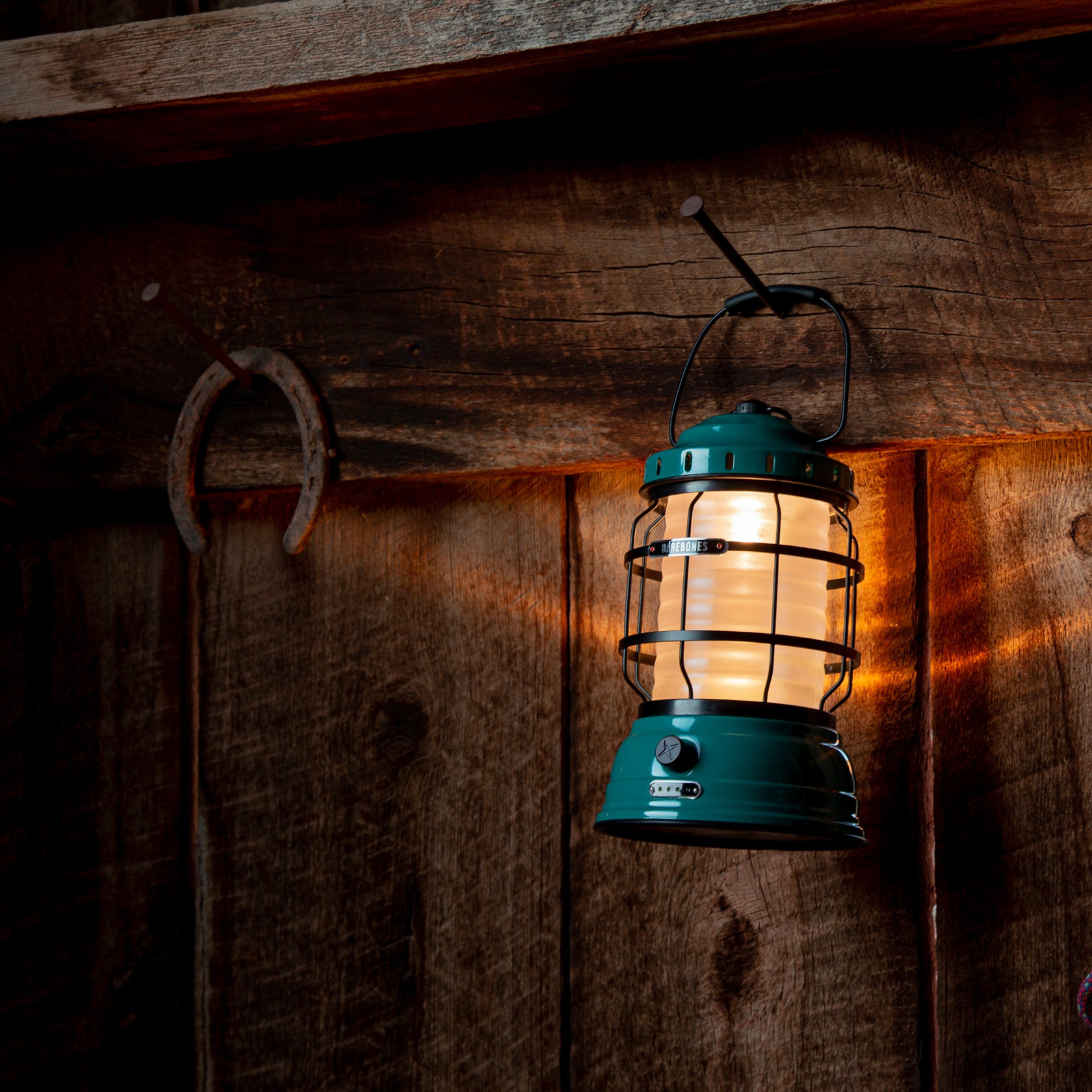 Barebones Forest Teal Lantern