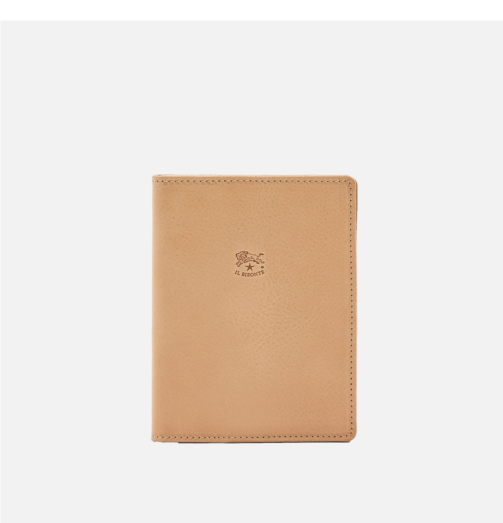 Il Bisonte Natural cowhide leather passport holder