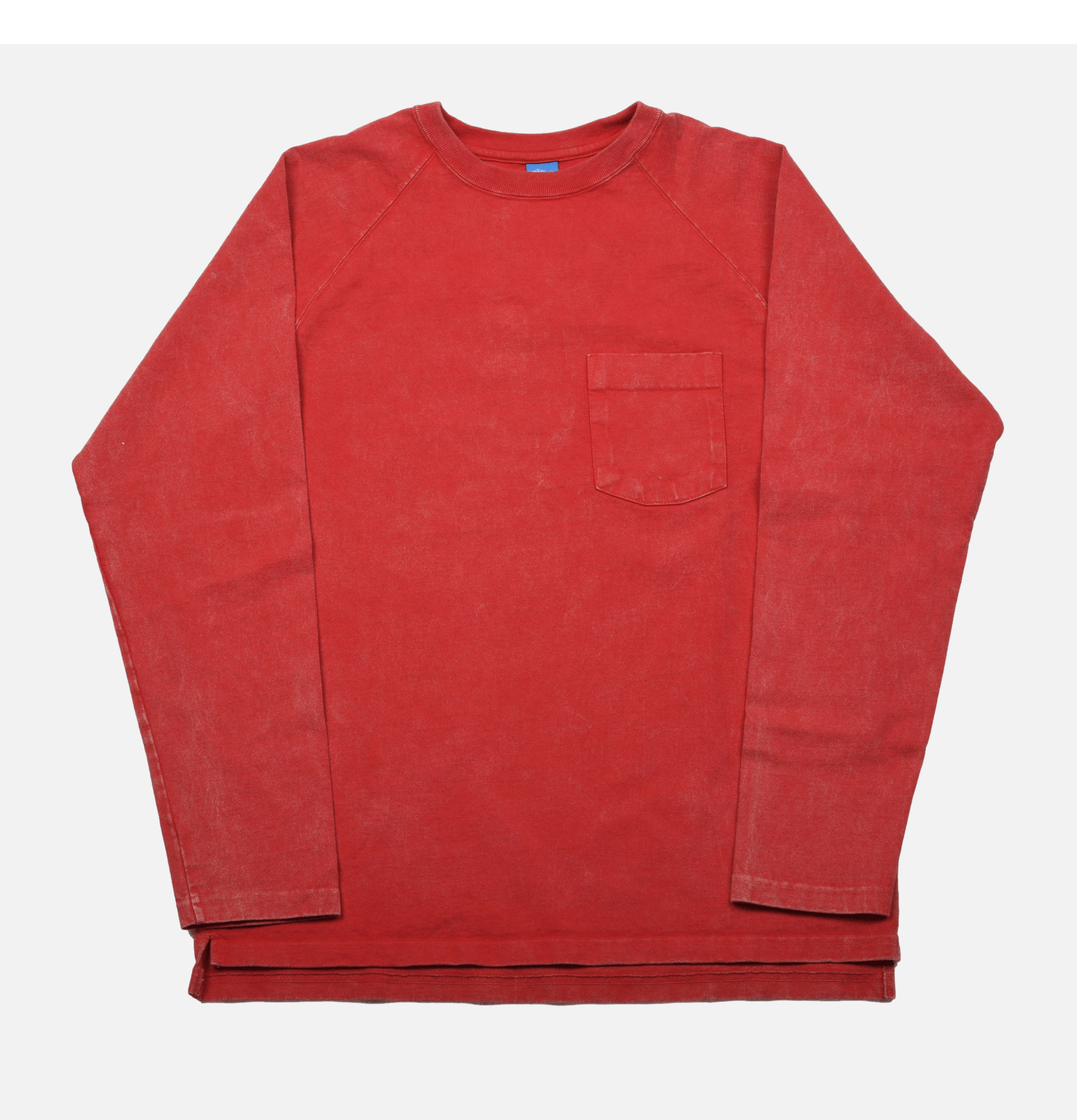 Good On Japan Vintage Dye Ls Raglan Pocket Red