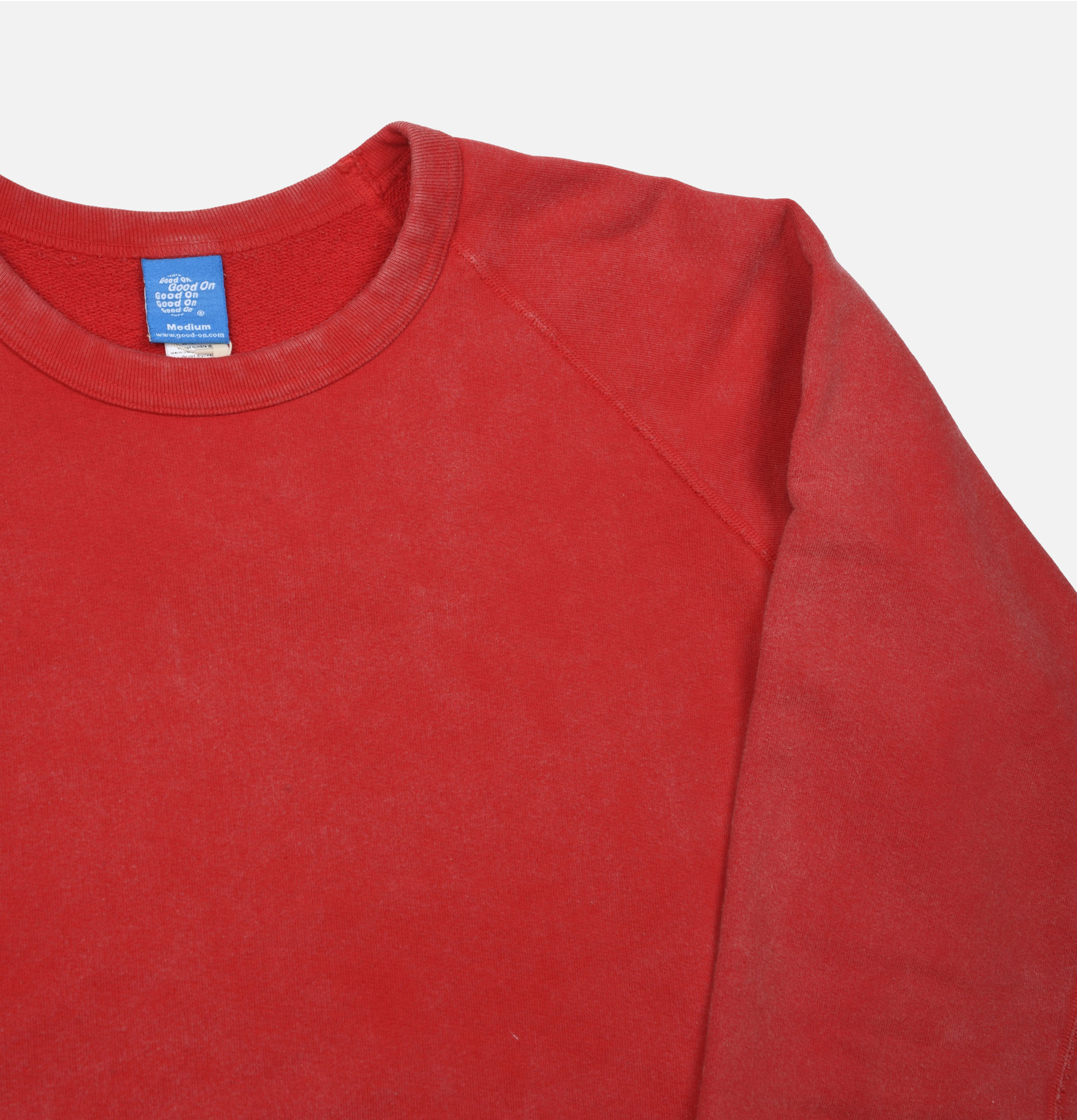 Good On Japan Vintage Dye Ls Raglan Pocket Red
