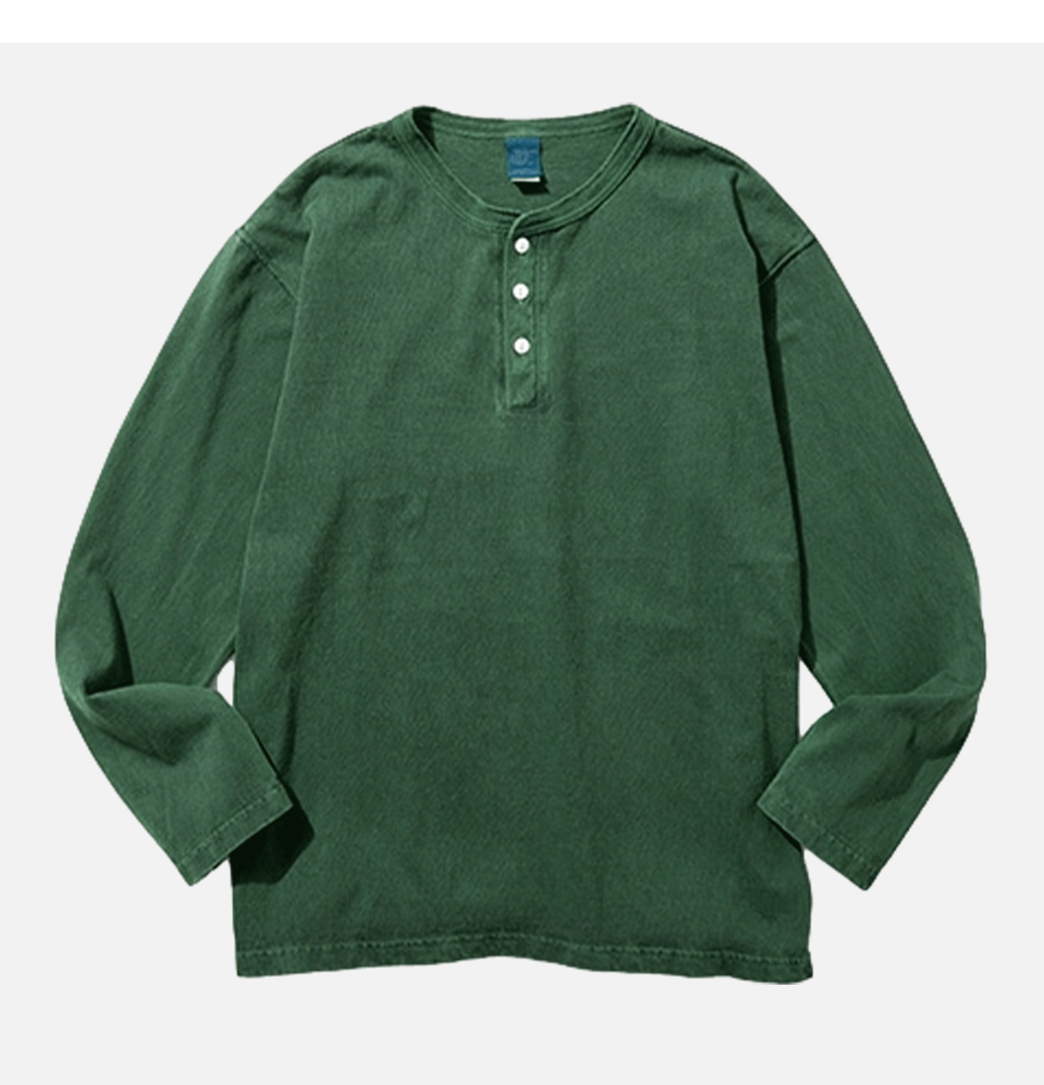 Ls Henley Tee Dark Green