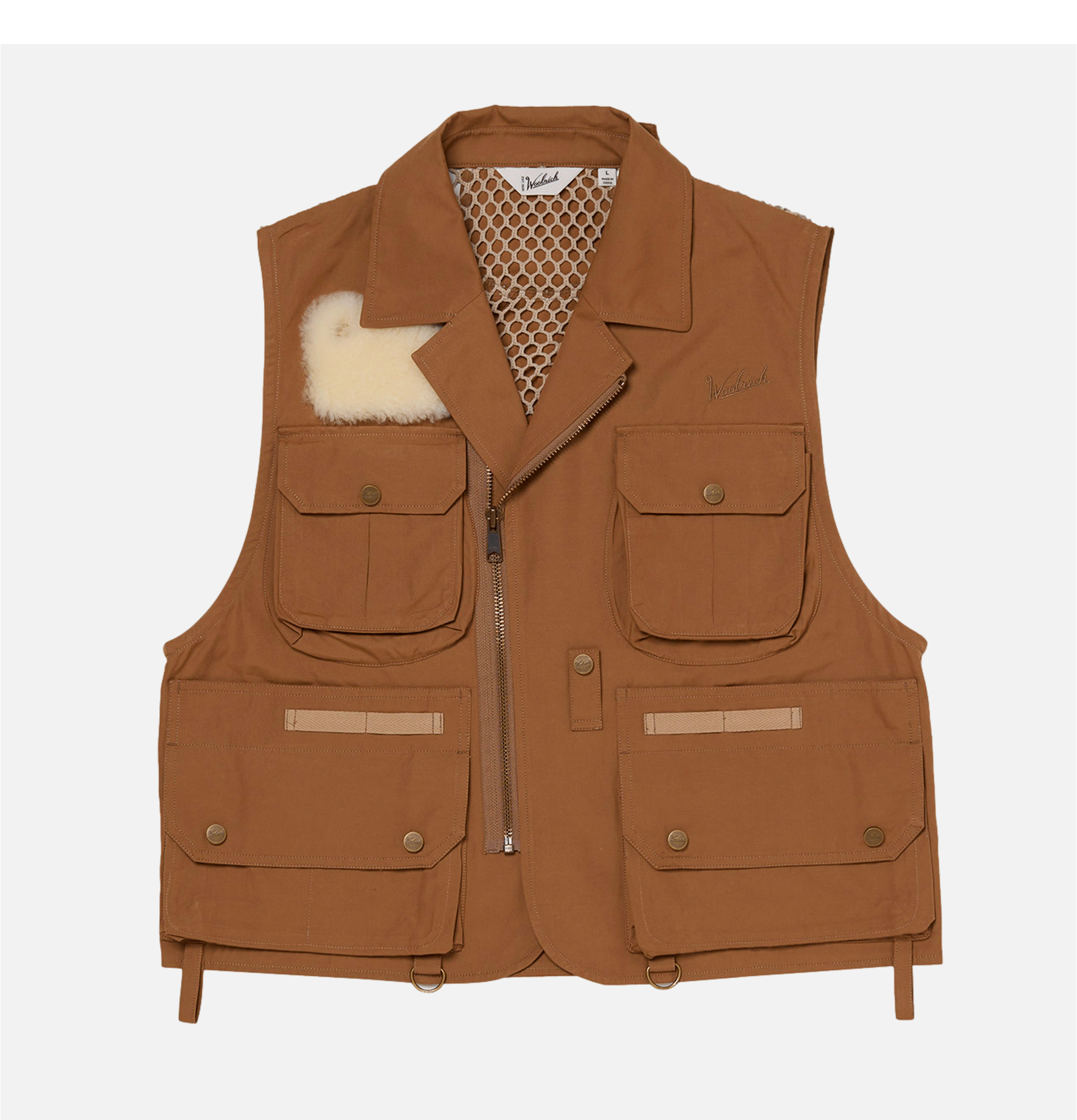 Gilet de pêche classique Beige Woolrich