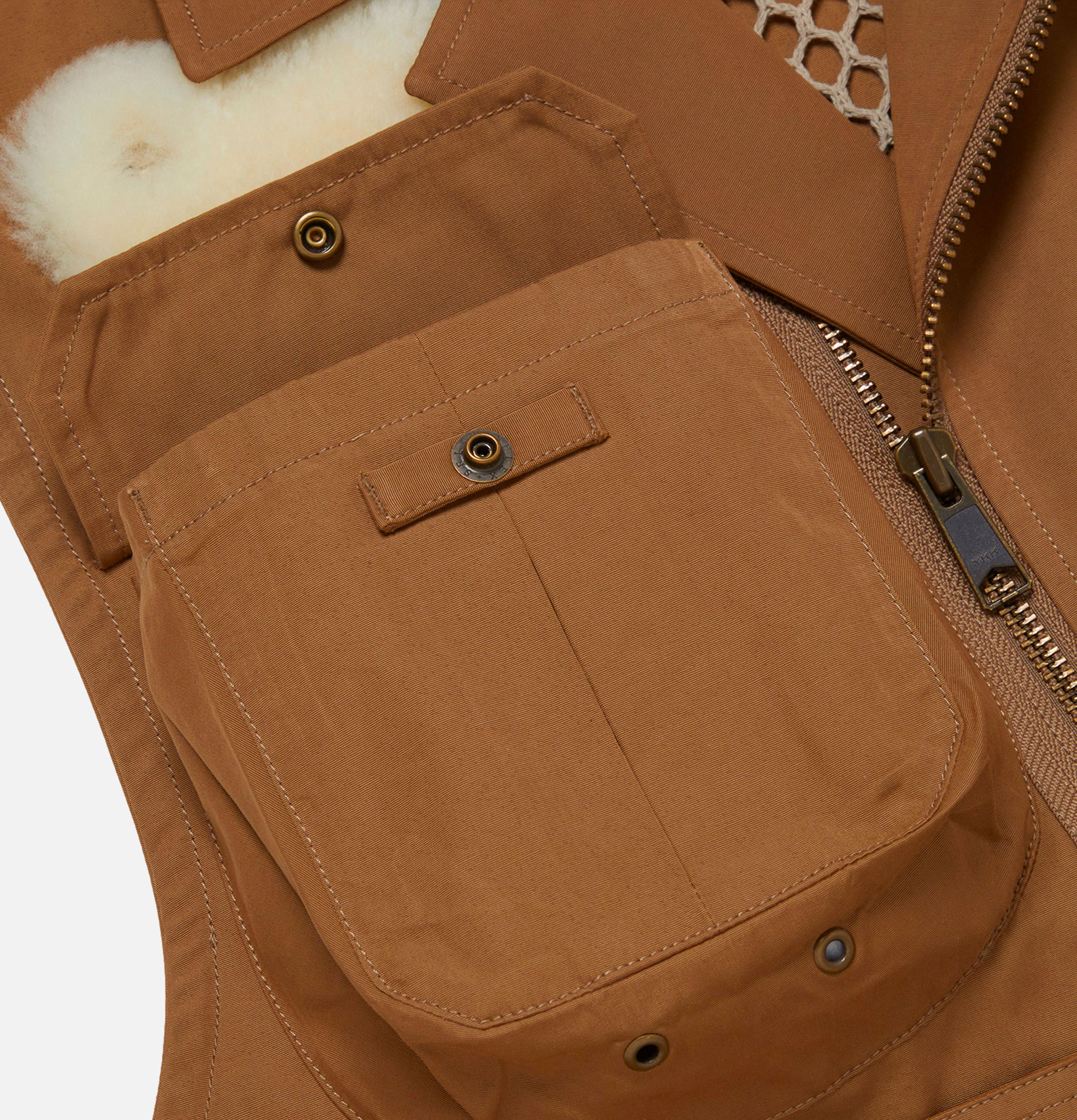 Gilet de pêche classique Beige Woolrich