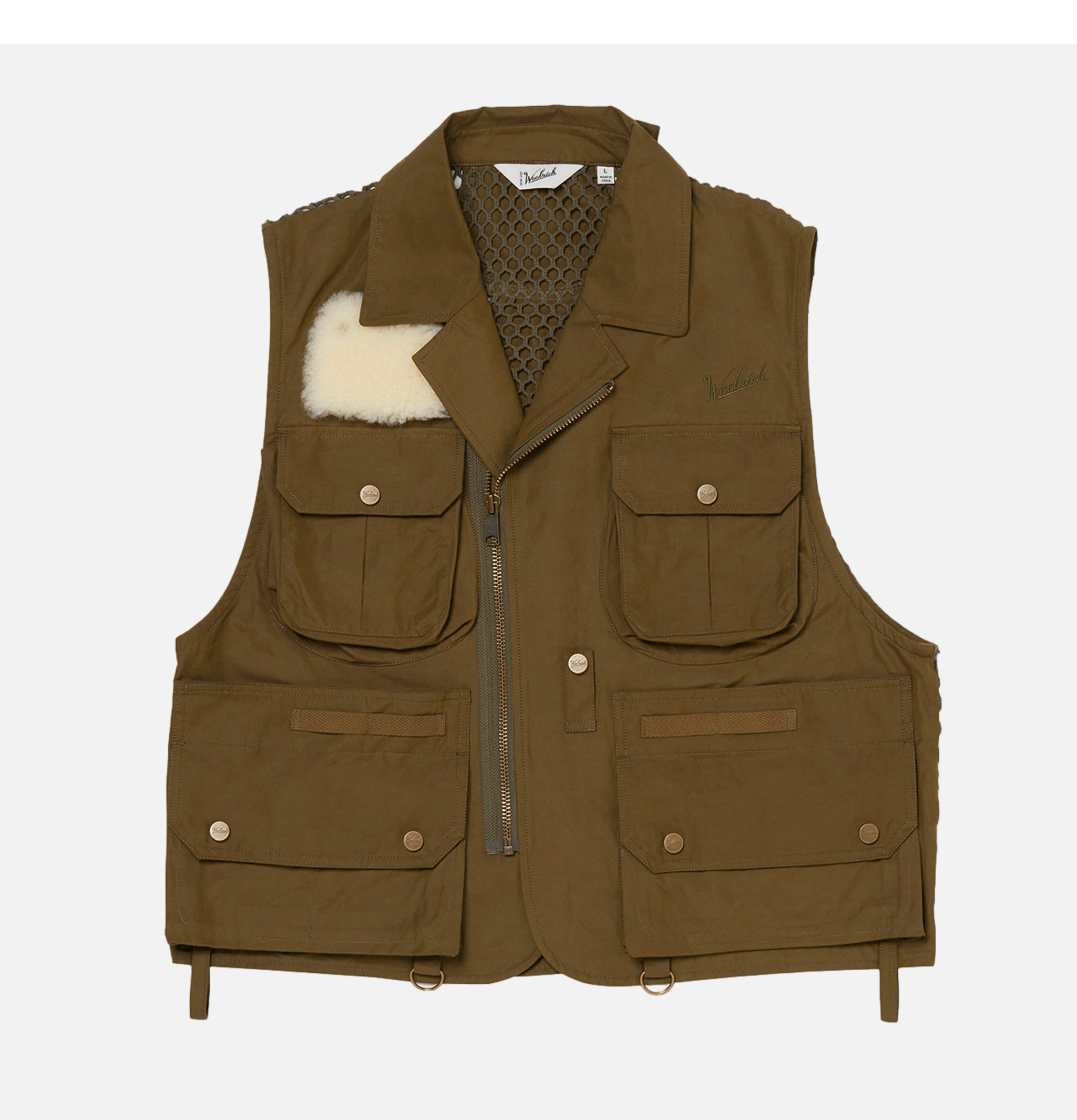 Gilet de pêche classique Olive Woolrich