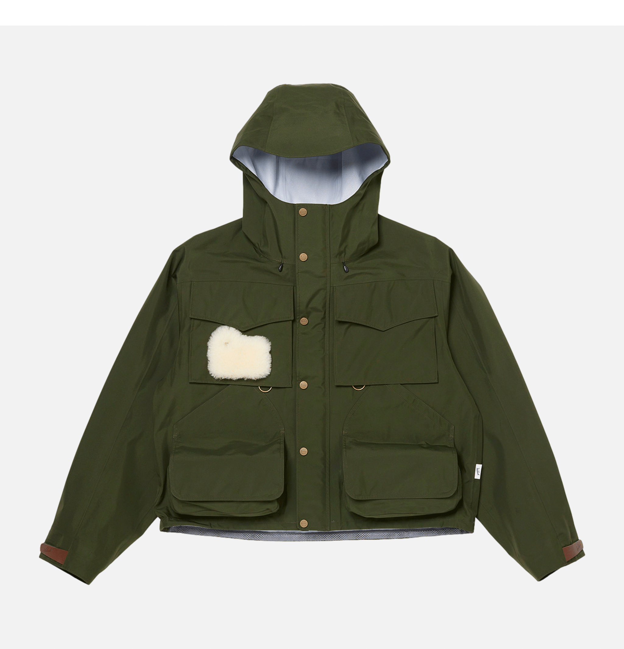 Woolrich GORETEX 3L Green Fishing Equipment Jacket