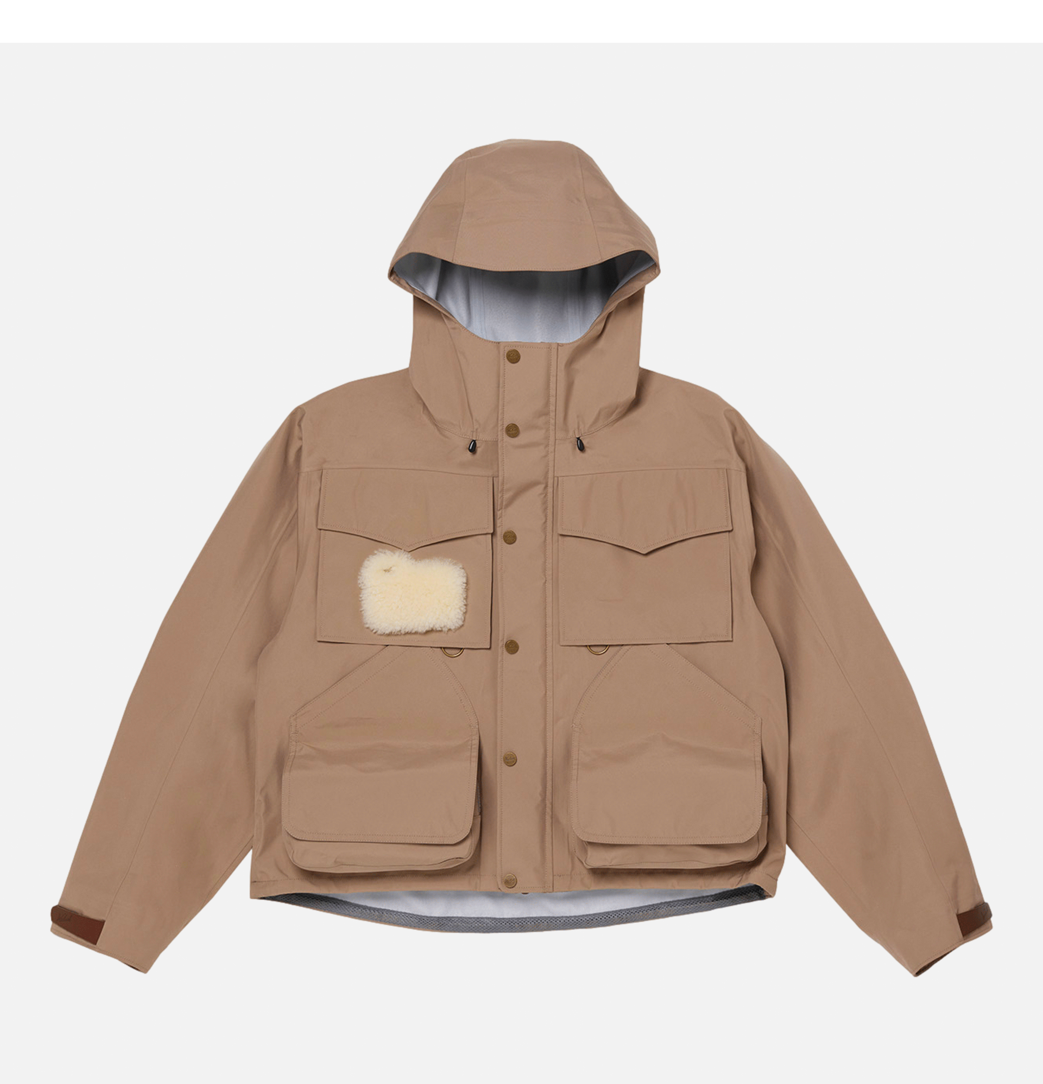 Veste d'équipement de pêche Woolrich GORETEX 3L Beige