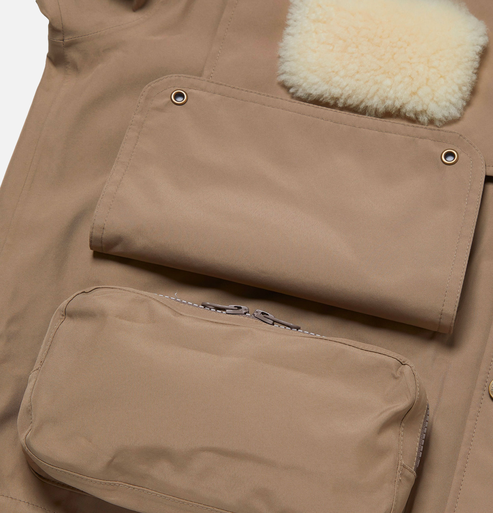 Veste d'équipement de pêche Woolrich GORETEX 3L Beige