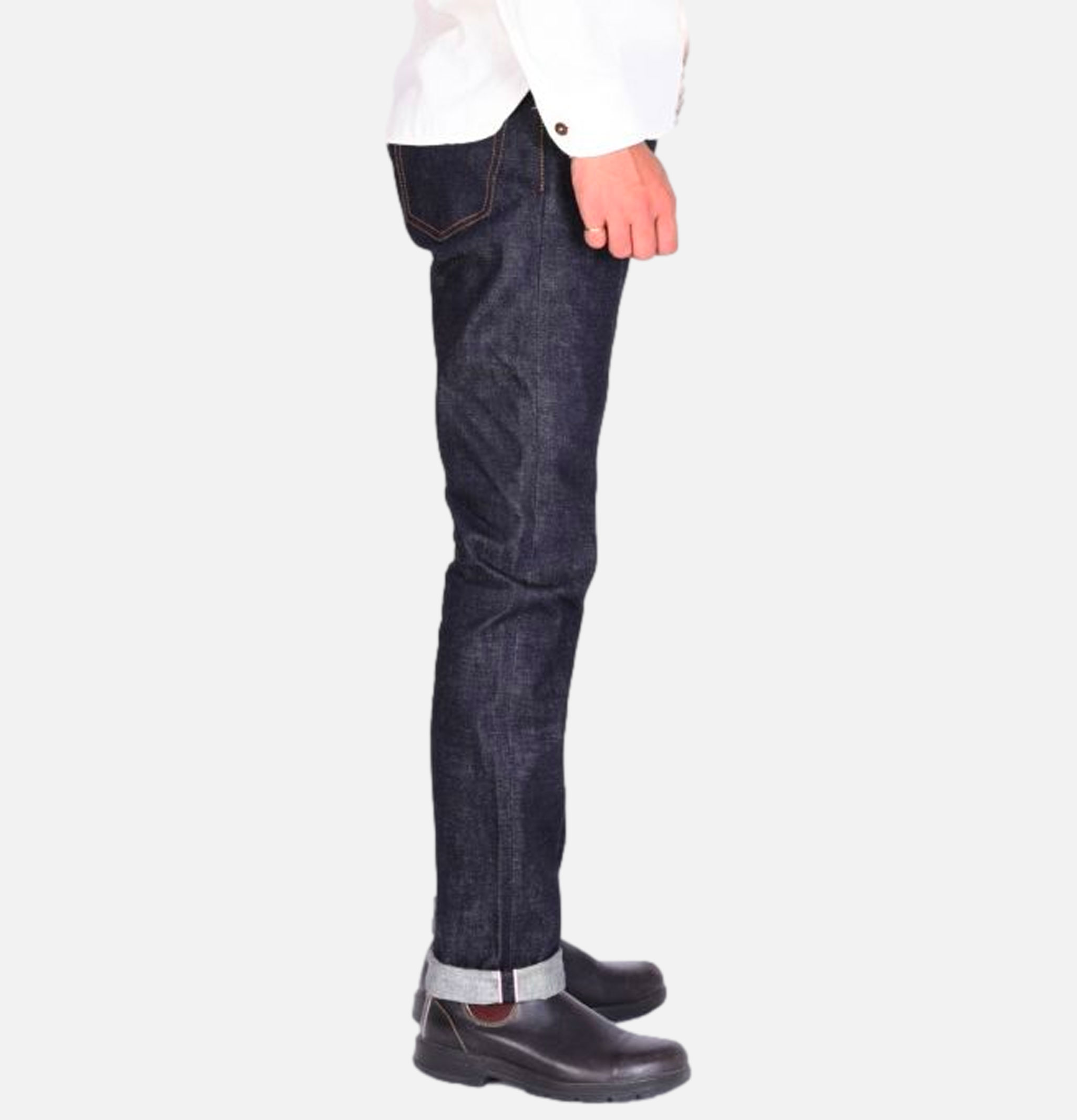 15.7 Oz Classic Straight Blue Momotaro Jeans