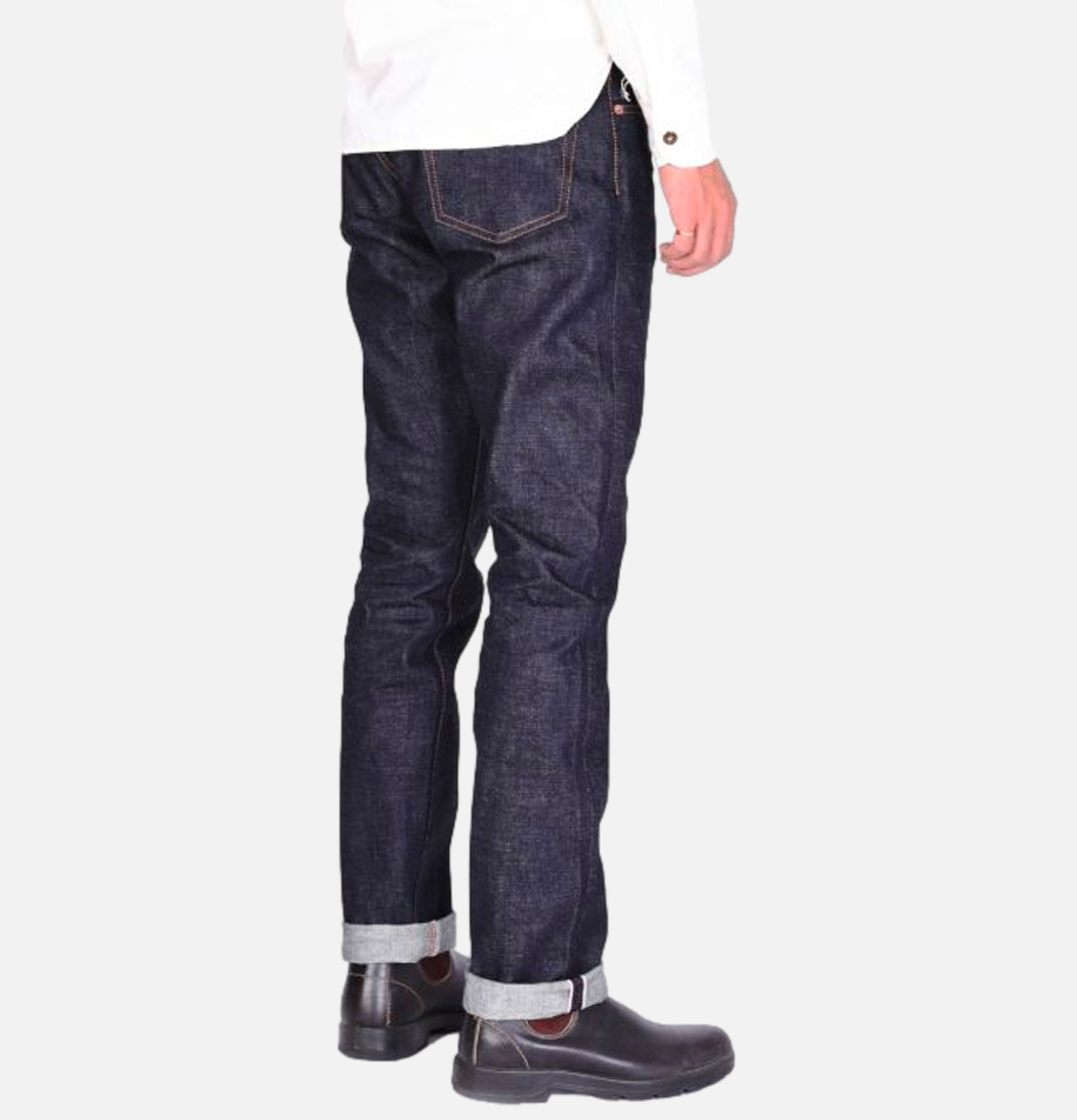 15.7 Oz Classic Straight Blue Momotaro Jeans