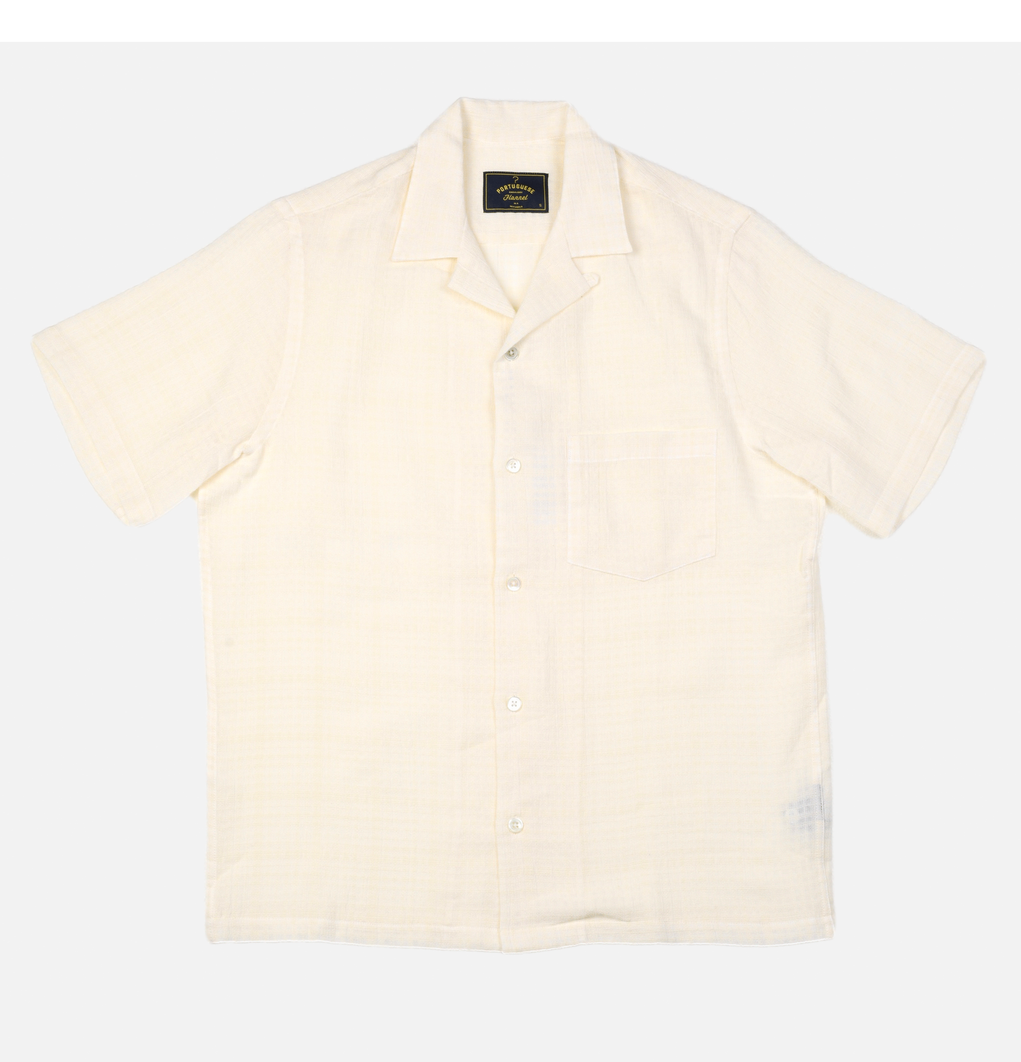 Portuguese Flannel Grain Cotton White Shirt