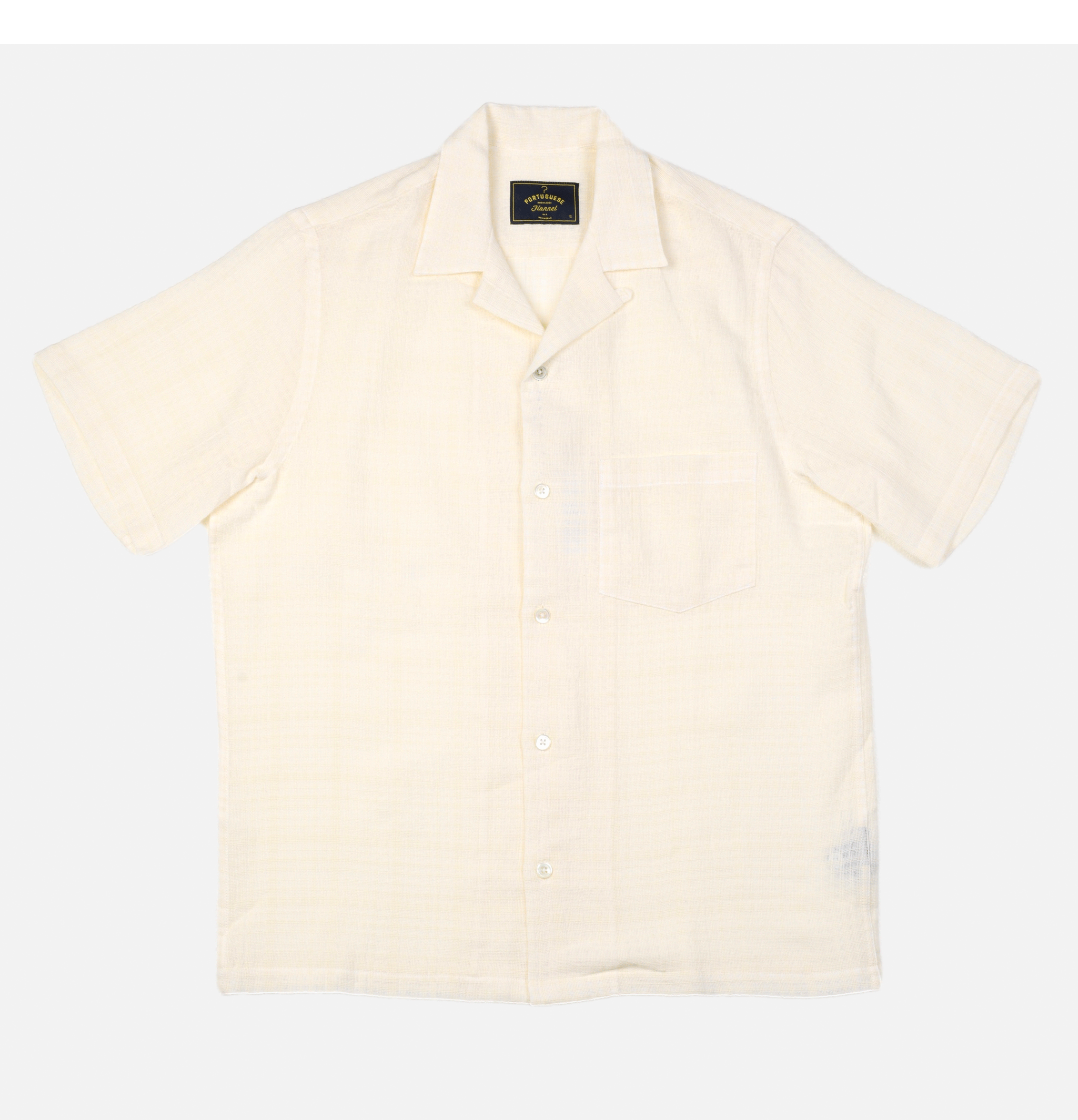 Chemise Portuguese Flannel Grain Cotton White