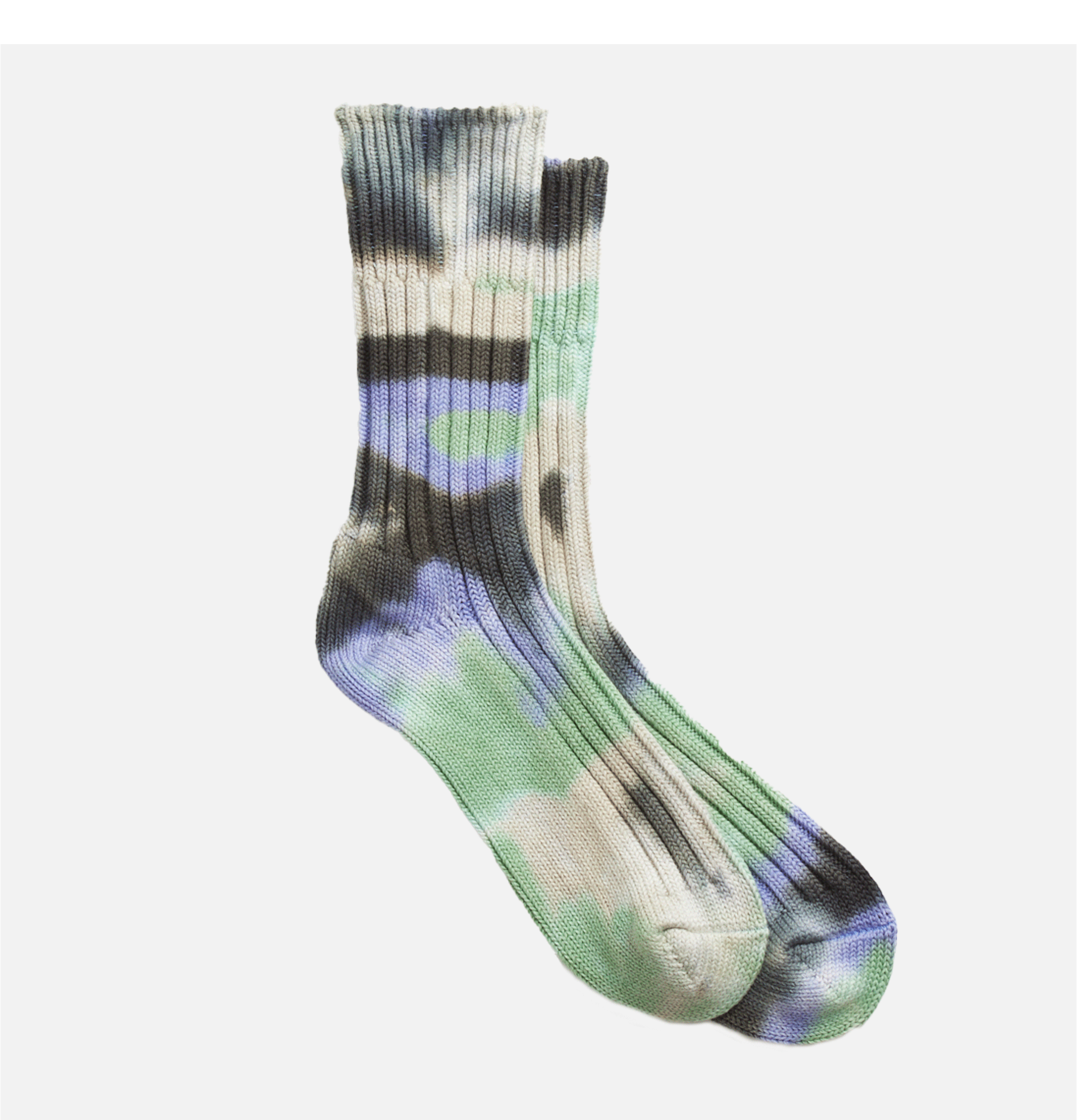 Chaussettes Chunky Ribbed Crew Tie Dye Rototo Violet