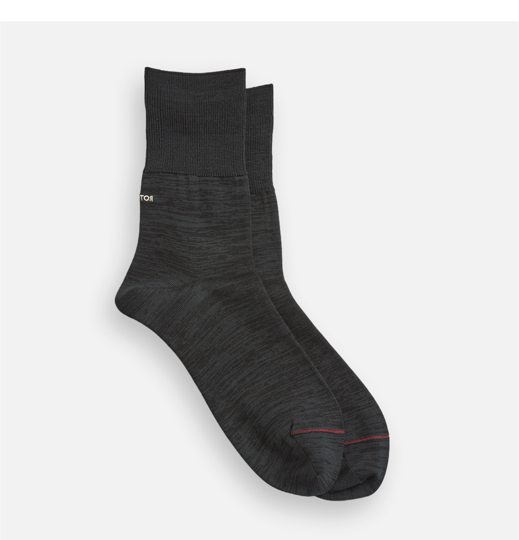 Rototo organic cotton and recycled poly Black socks