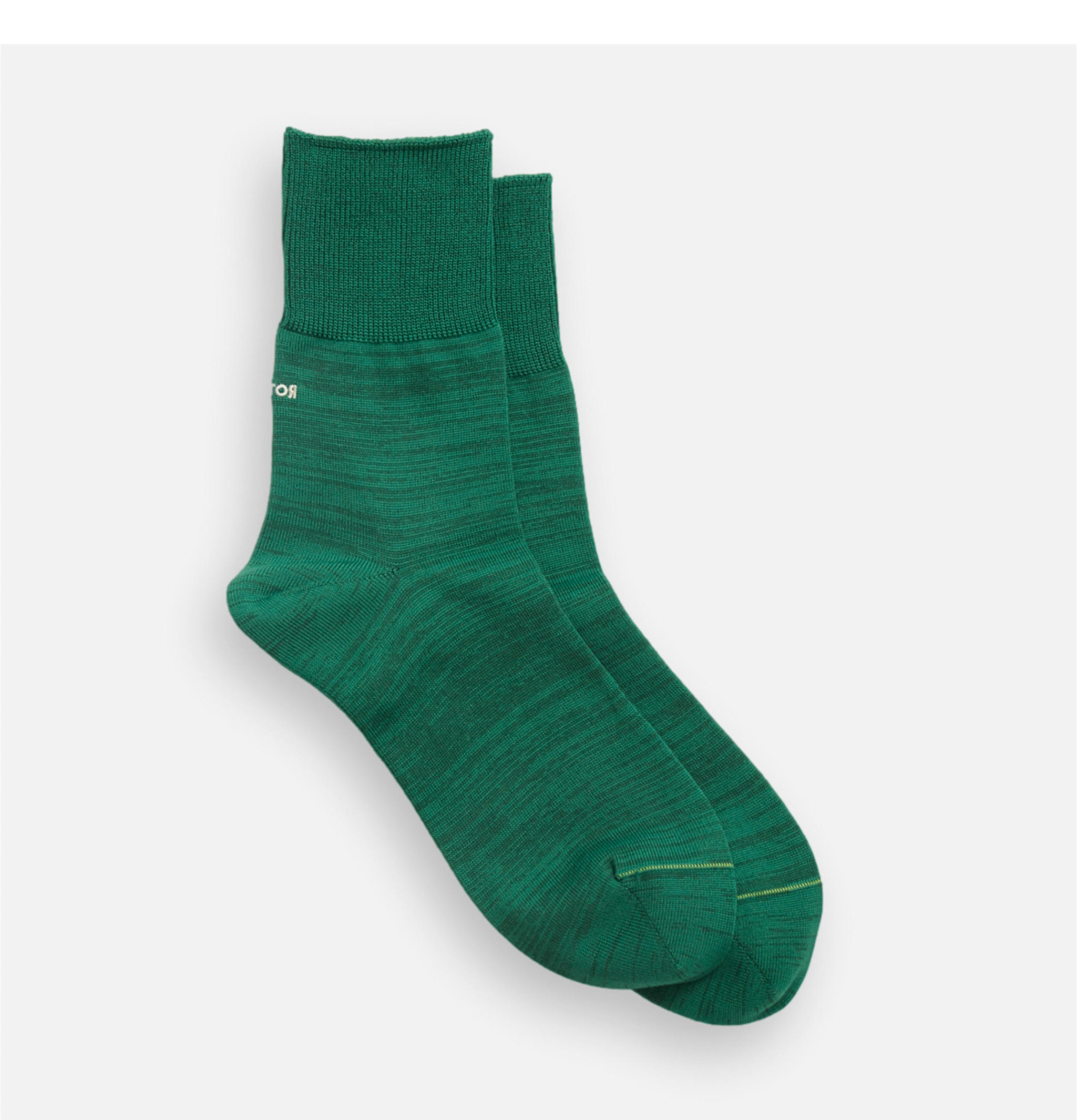 Rototo organic cotton and recycled poly Green socks