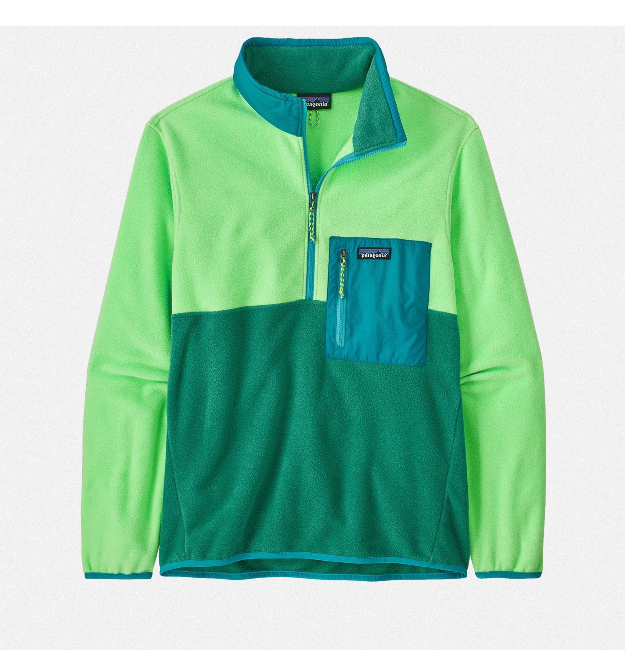 Patagonia Microdini 1/2 Zip Fleece Pullover Gather Green