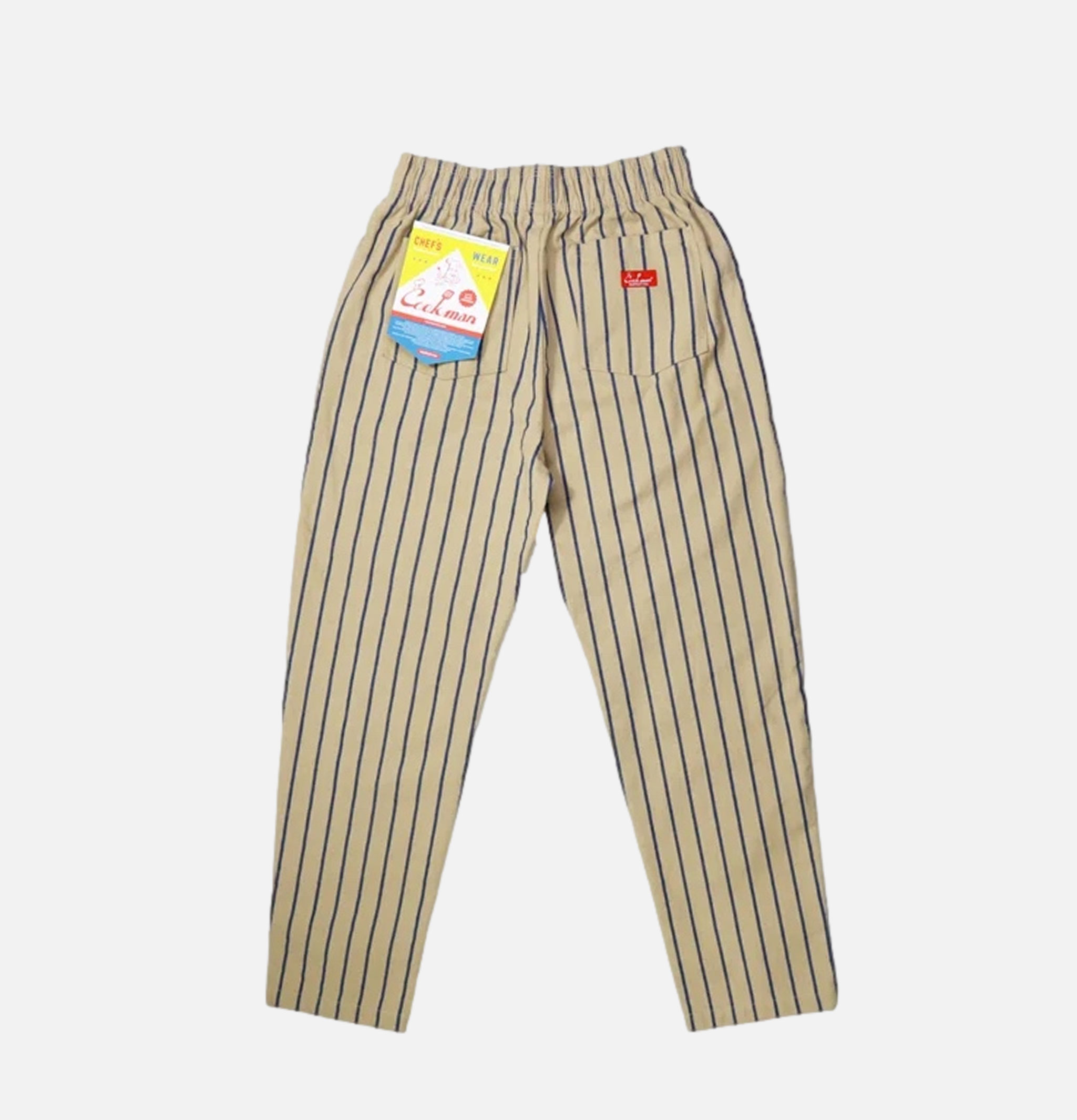 Cookman USA Chef Pants Stripe Beige Blue