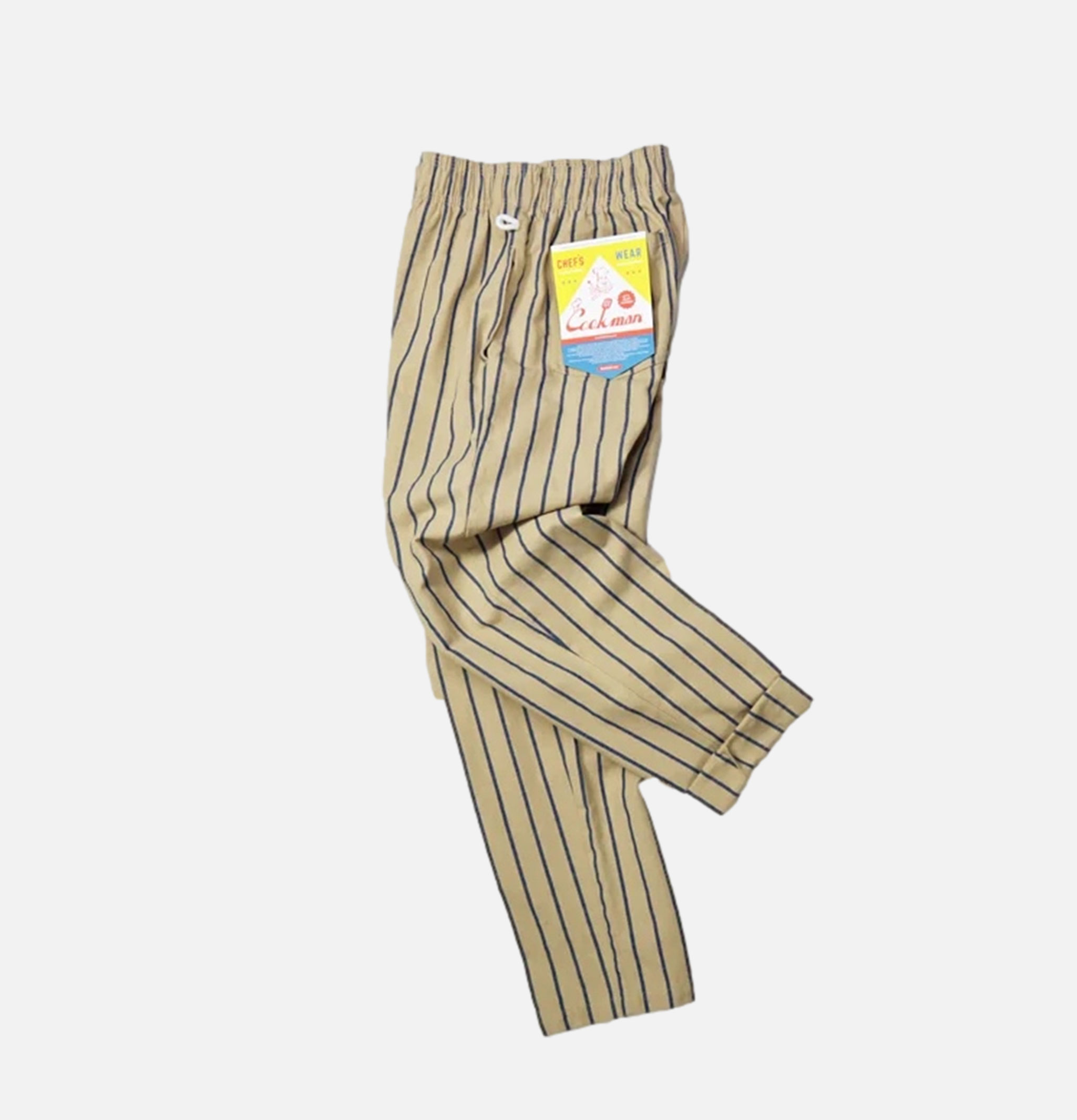 Pantalon Cookman USA Chef Pants Stripe Beige Blue