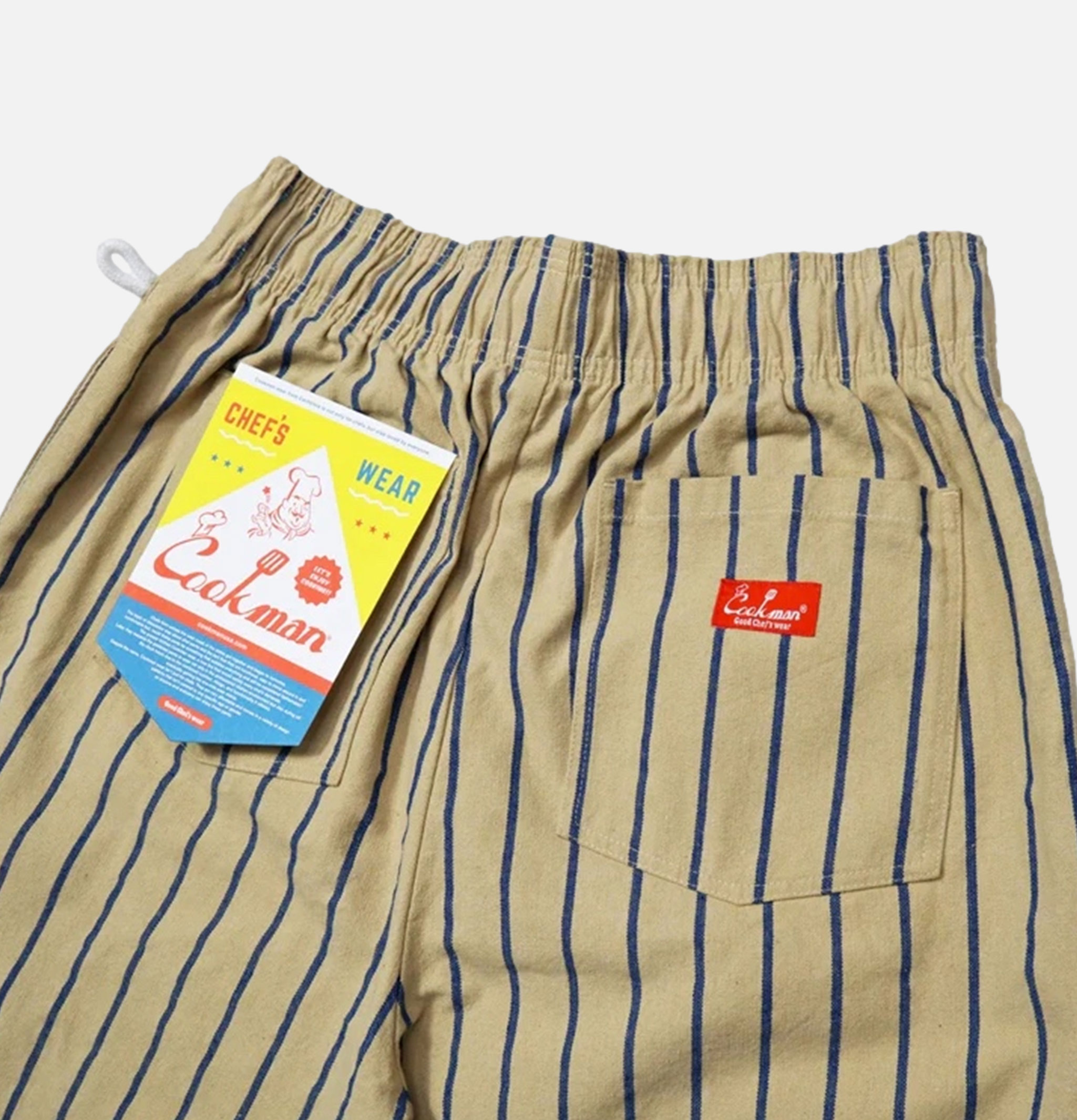 Pantalon Cookman USA Chef Pants Stripe Beige Blue