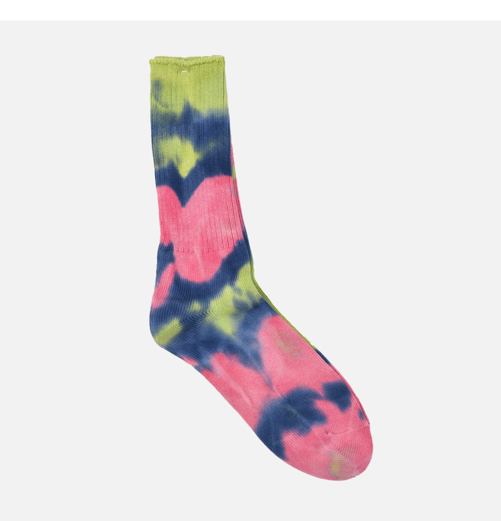 Tie Dye Crew Pink Green
