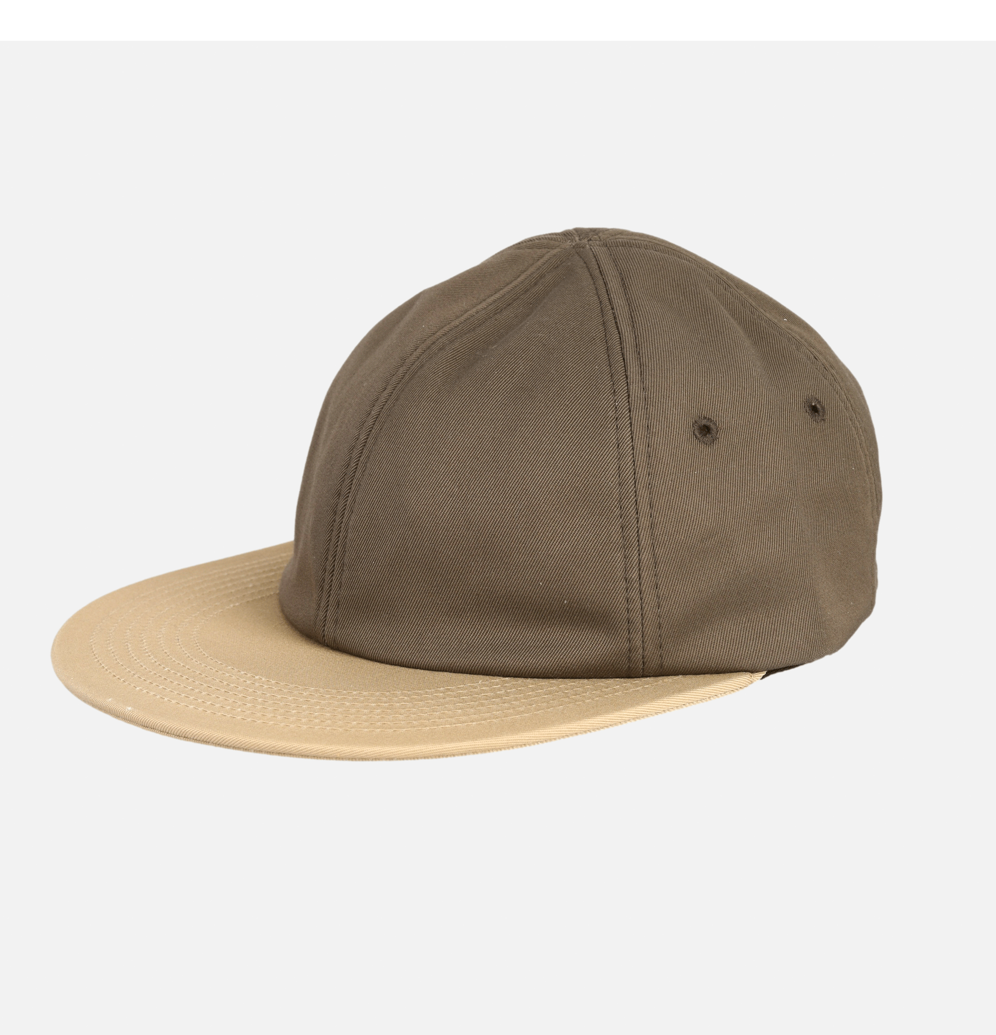 Found Featherism 6 panel Cotton Dyed Twill Brown cap