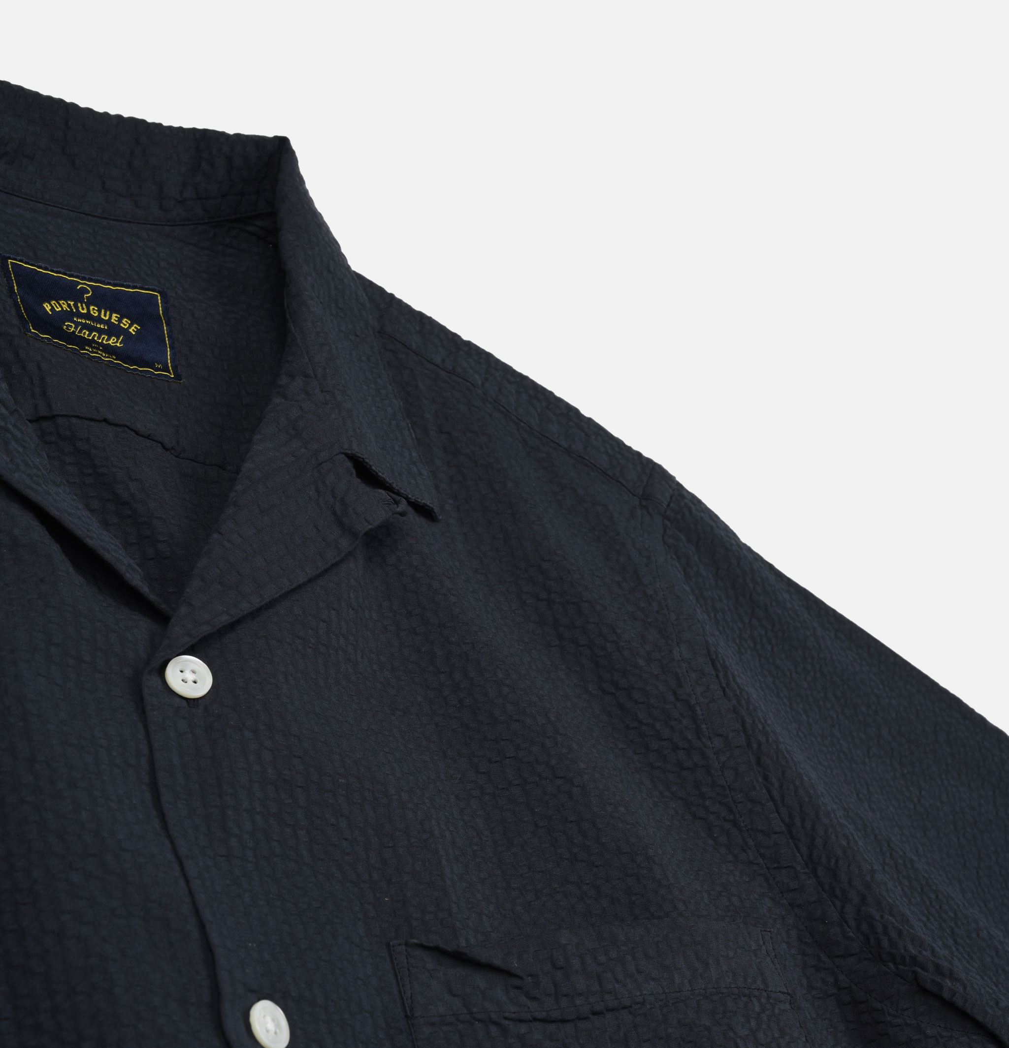 Portuguese Flannel Chemise Atlantico Camp Navy