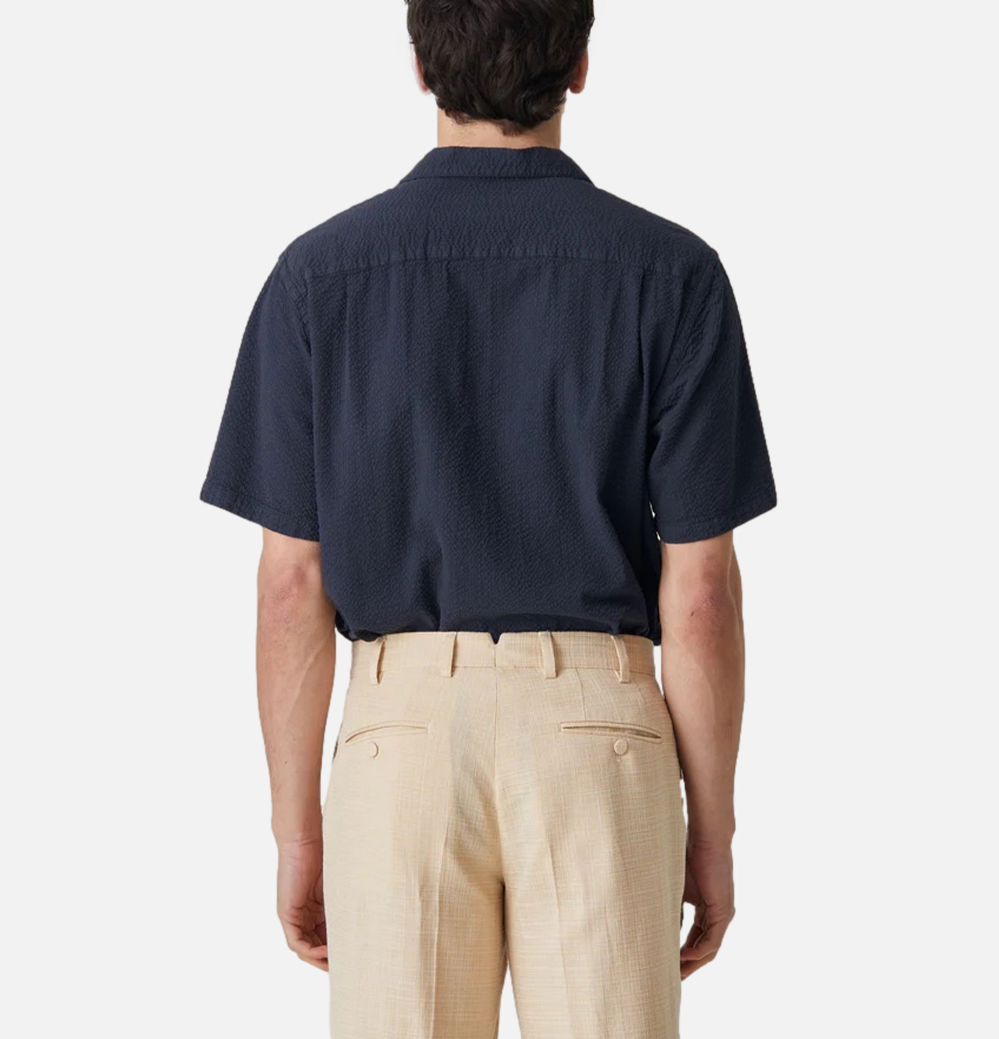 Portuguese Flannel Chemise Atlantico Camp Navy