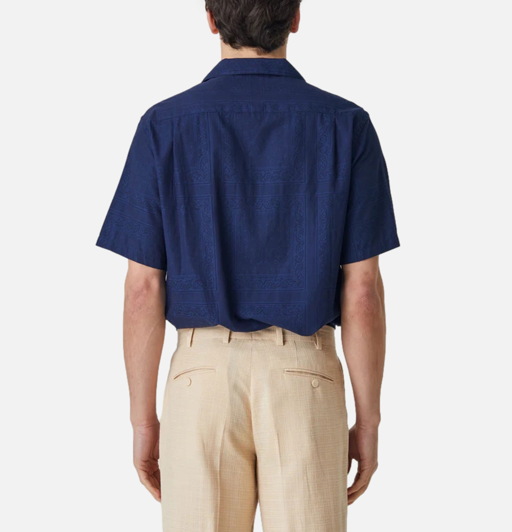 Portuguese Flannel Chemise Paisley Bleu