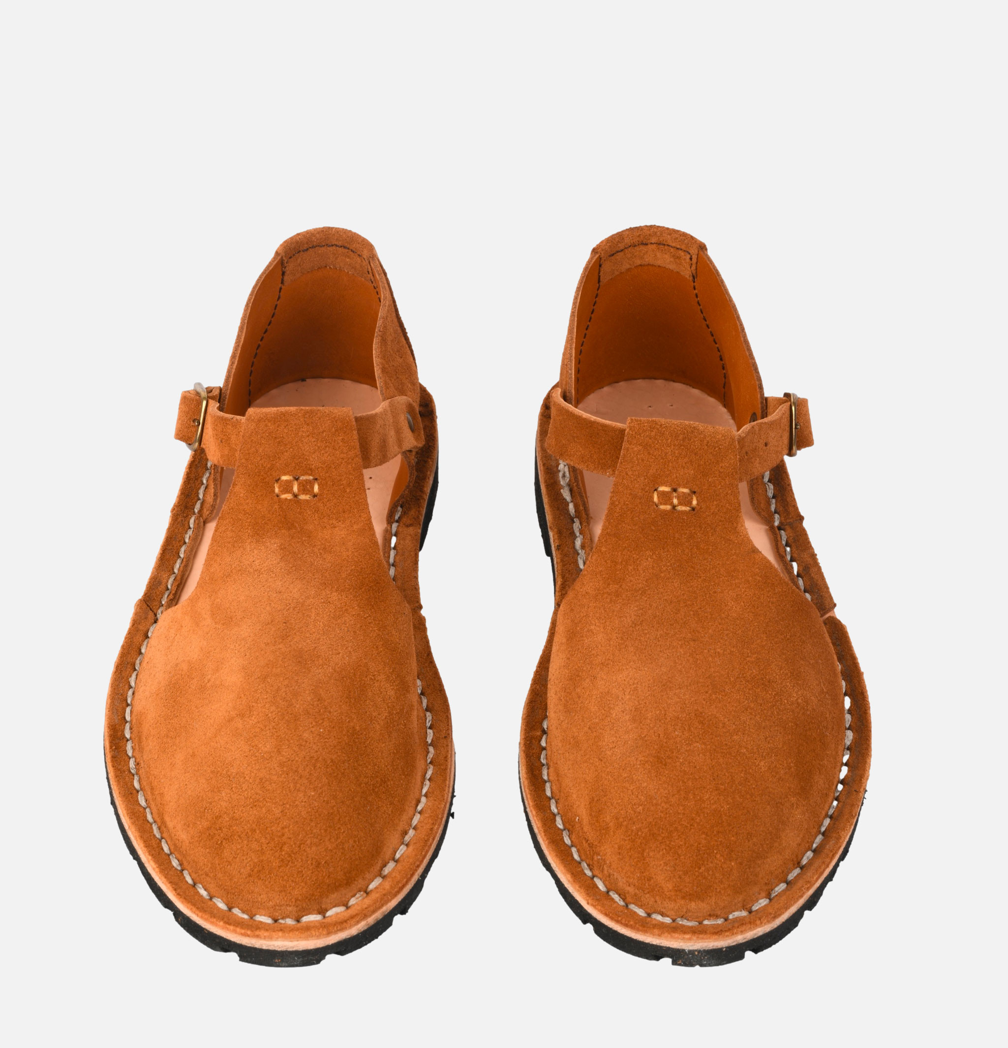 Steve Mono 10/12 Artisanal Sandales Cognac