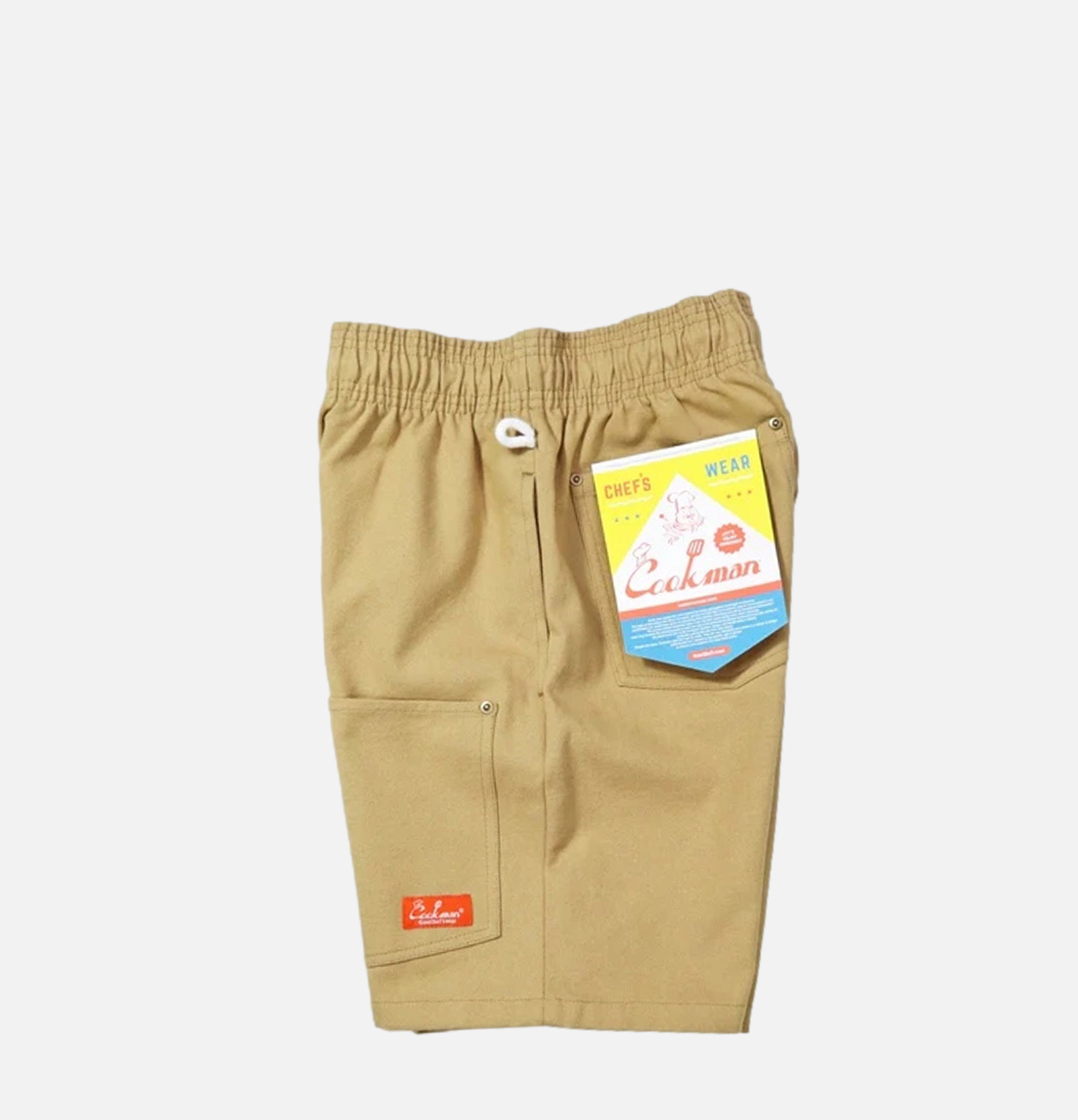Cookman Chef Short Pants Front Pocket - Canvas Cacahuète