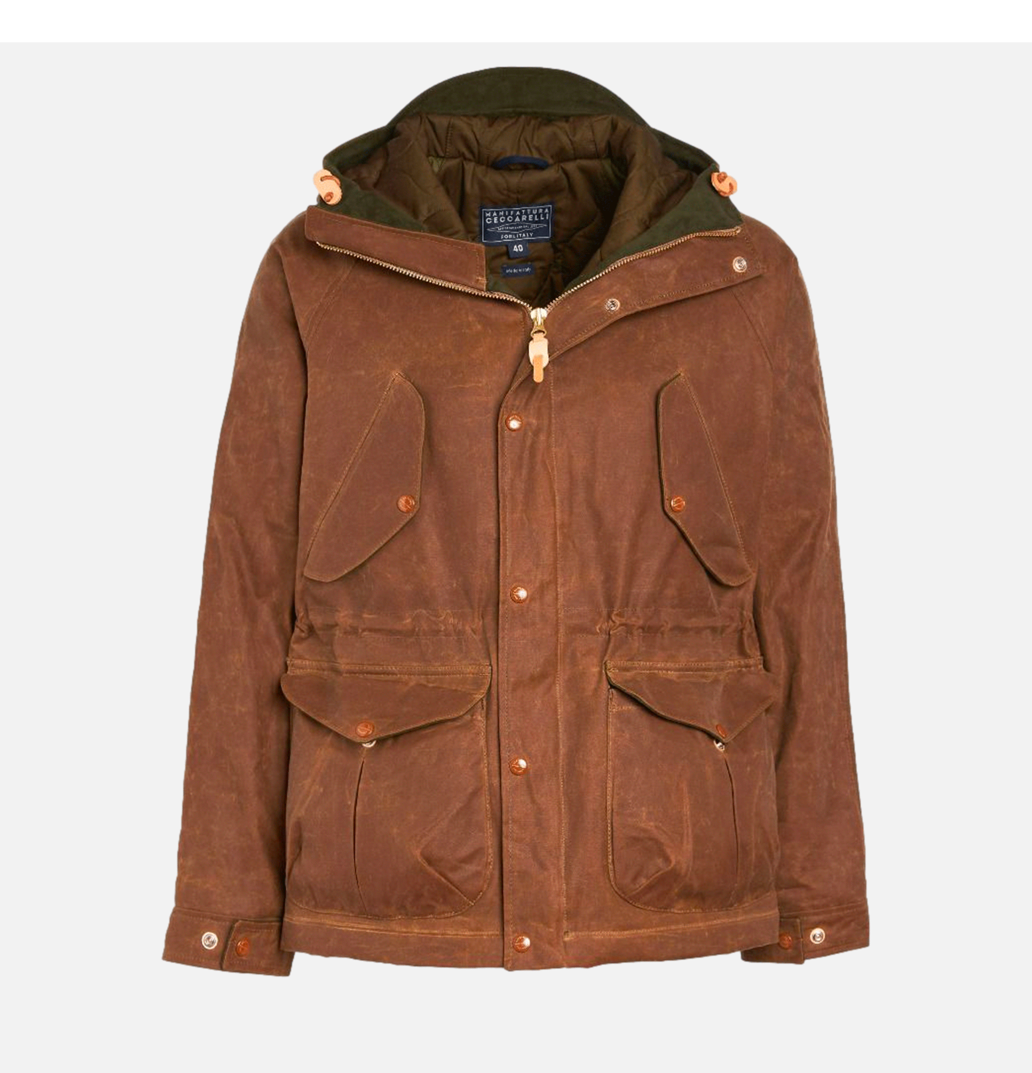 Manifattura Ceccarelli Fisherman Parka Dark Tan.