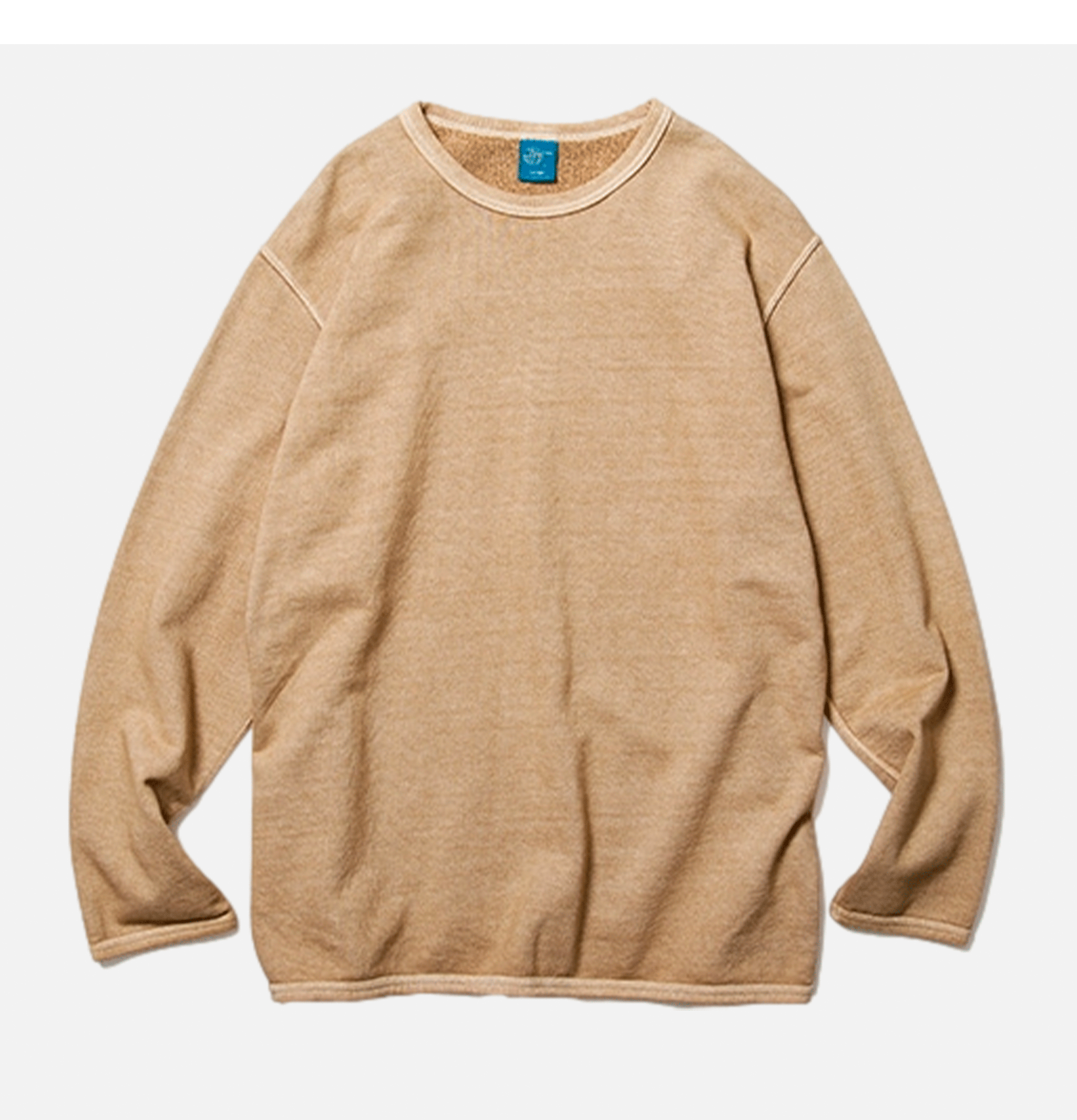 Good On Japan 9oz Long Sleeve Crew Sweat Latte.