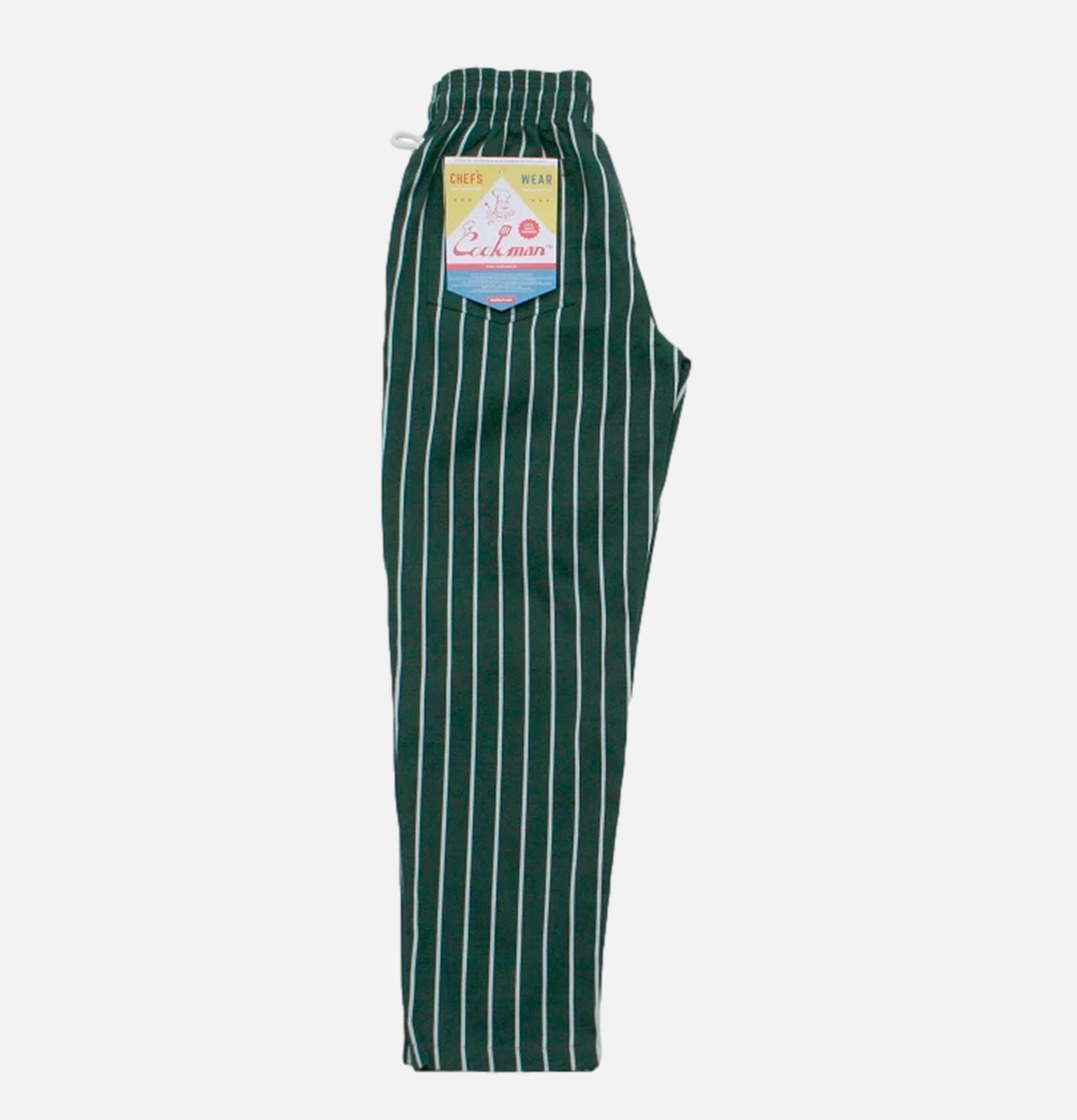 Cookman Chef Pants Stripe Green.