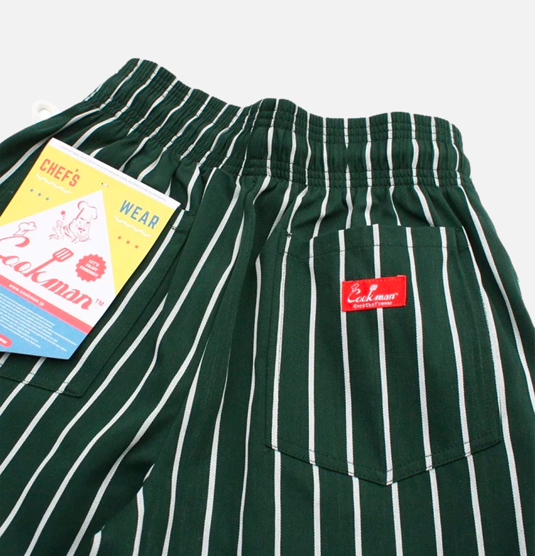 Cookman Chef Pants Stripe Green.