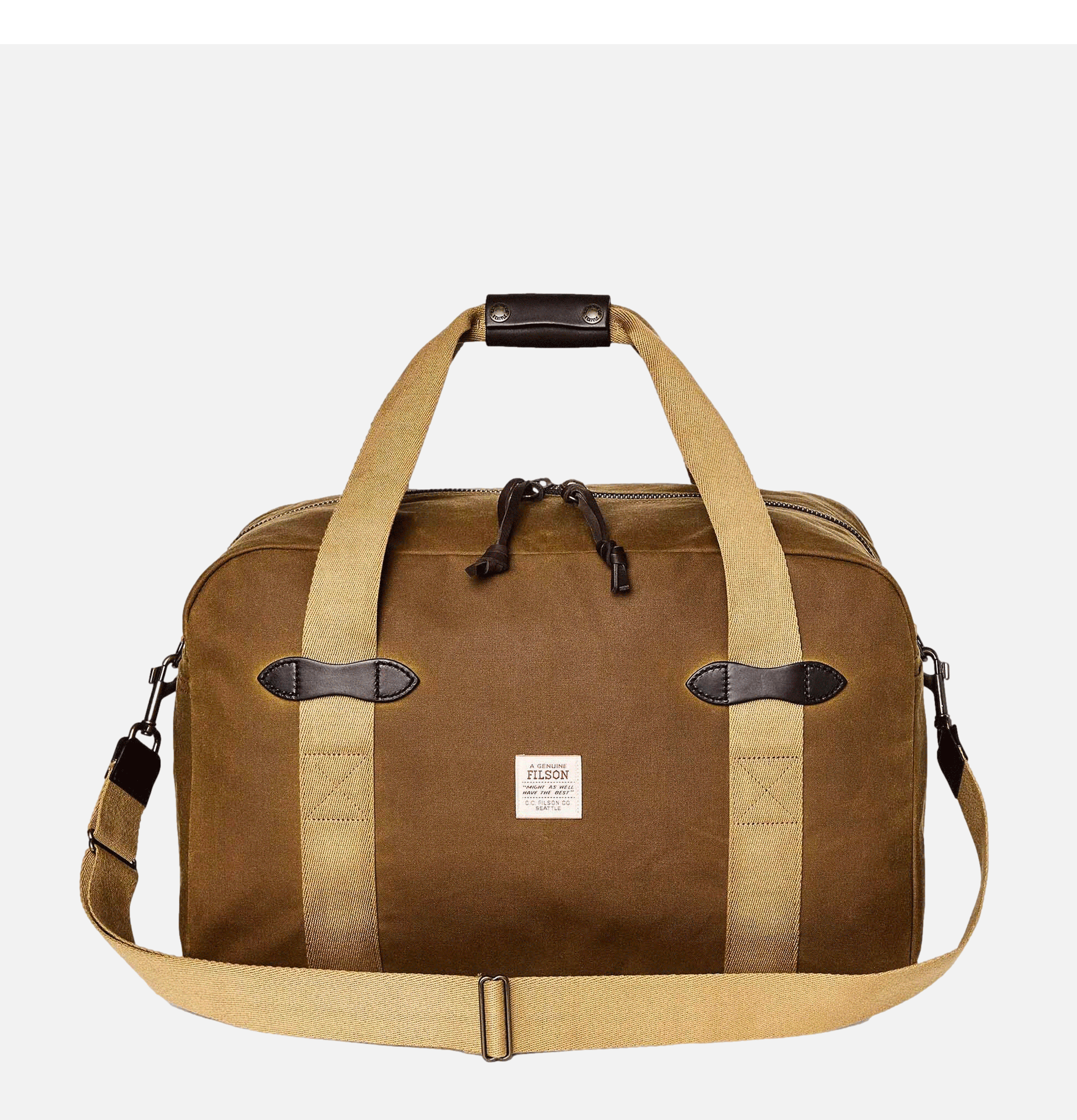 FILSON Tin Cloth Medium Duffle Bag Dark Tan